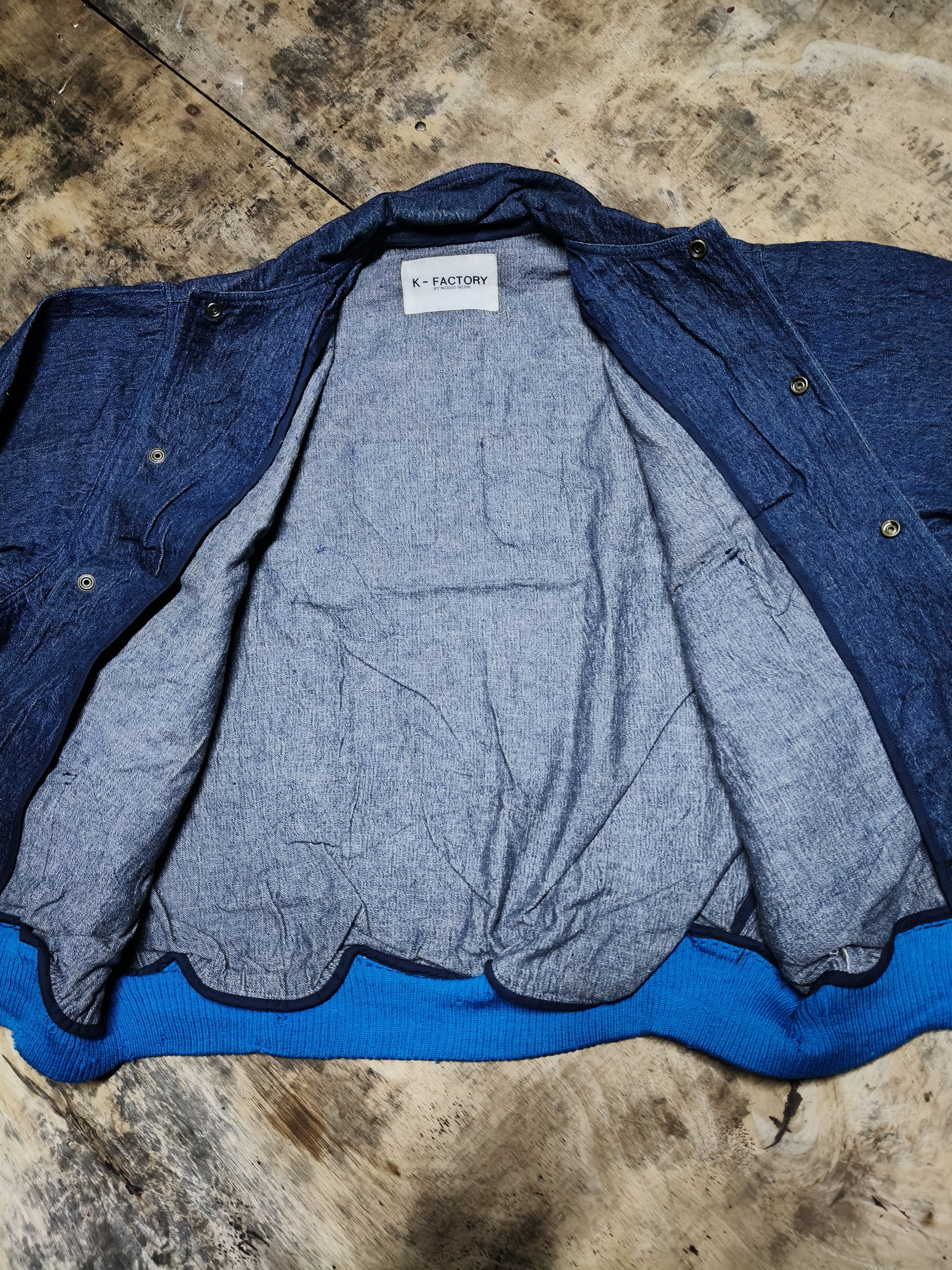 Japanese Brand K-Factory Denim Jacket Number Style Size US L / EU 52-54 / 3 - 8 Thumbnail