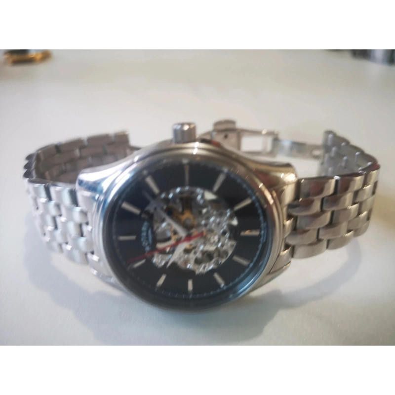 Designer Rotary men's black dial stainless steel bracelet watch Size ONE SIZE - 1 Thumbnail