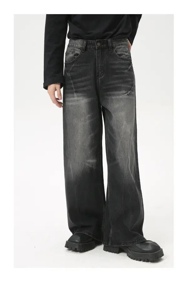 Japanese Brand VIBE American high street retro whisker washed jeans Size US 32 / EU 48 - 2 Thumbnail