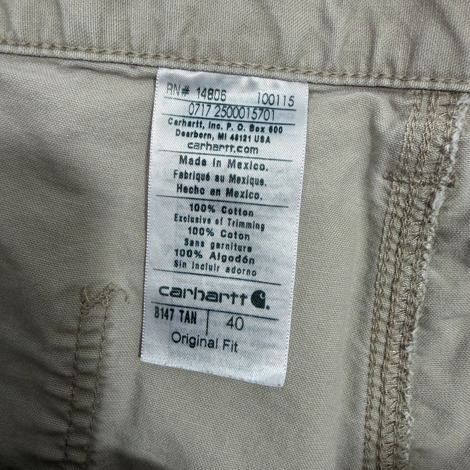 Carhartt Carhartt Original Fit Canvas Utility Work Shorts 40 Beige Size US 40 / EU 56 - 4 Thumbnail