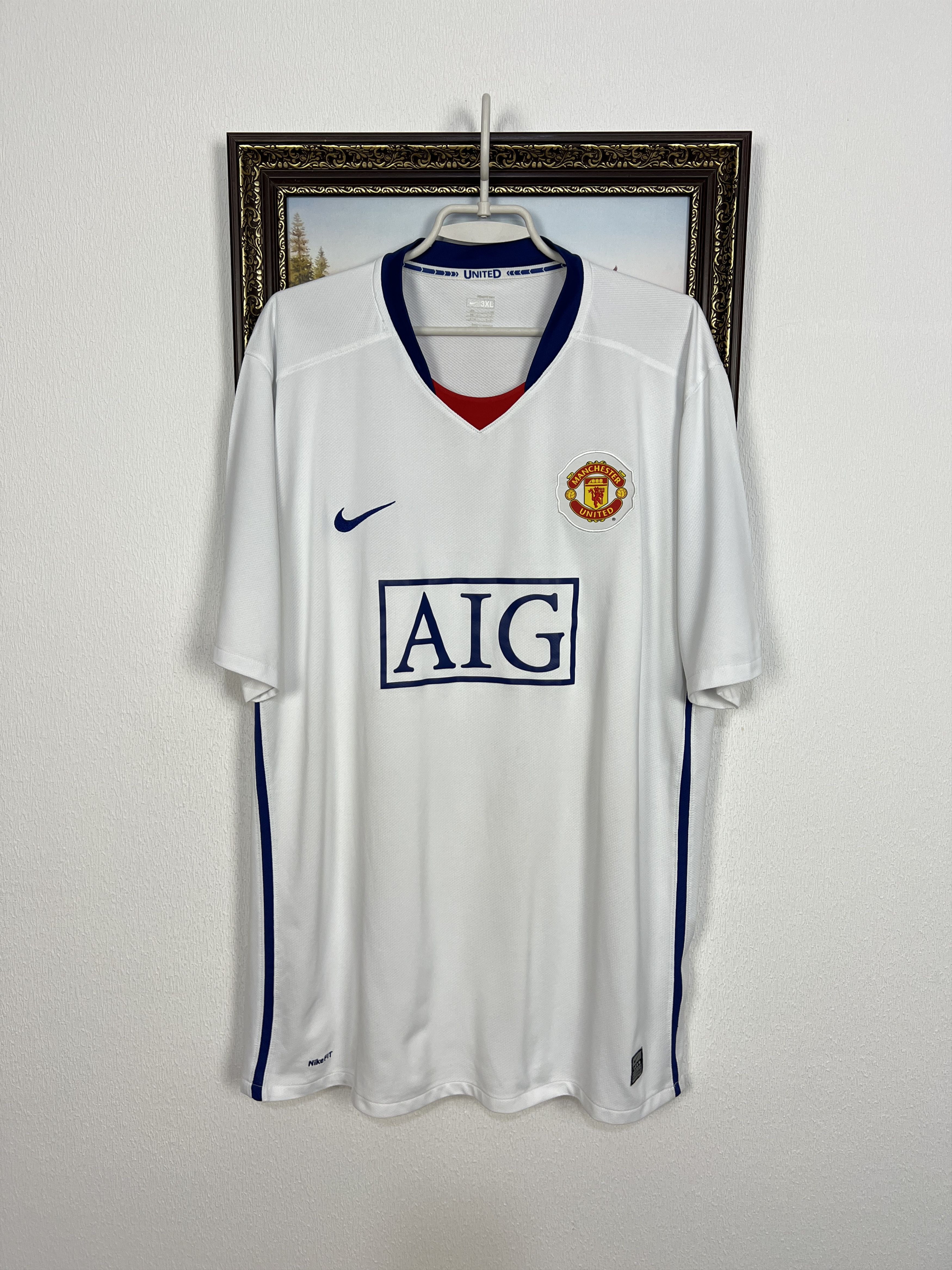 Nike Manchester United Away football shirt 2008 Soccer Nike 3XL Size US XXL / EU 58 / 5 - 1 Thumbnail