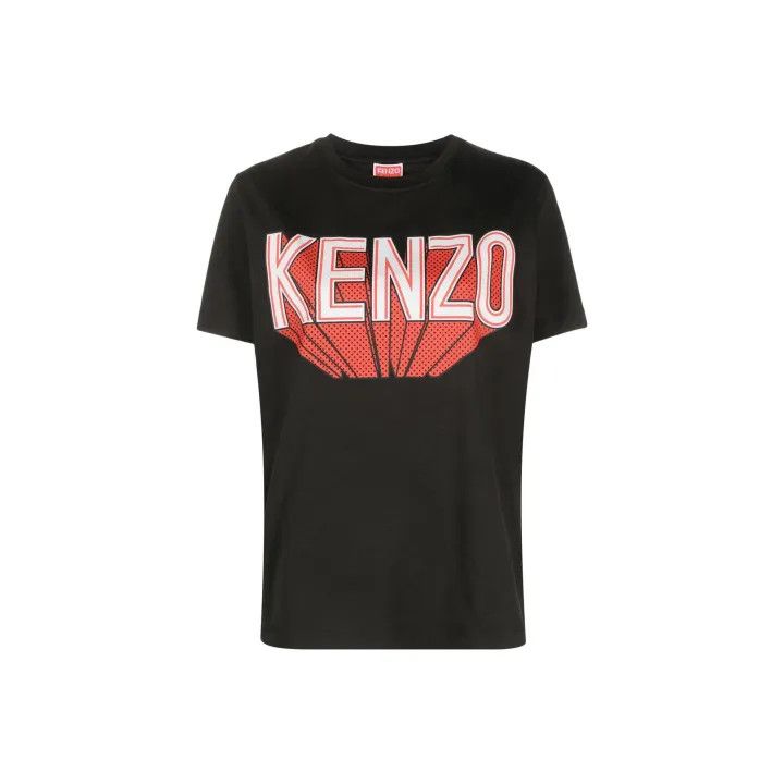 Kenzo KENZO Black Letter Print Short Sleeve T-Shirt 0079 Size M / US 6-8 / IT 42-44 - 1 Thumbnail