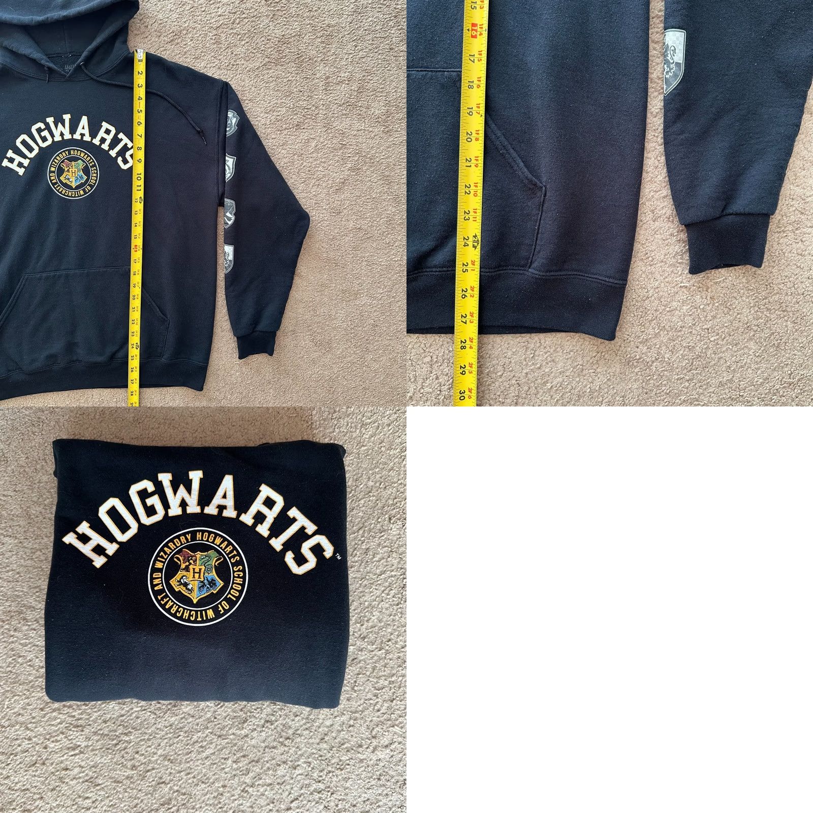 Vintage Harry Potter Hogwarts Pullover Hoodie Sweatshirt Mens XL Red Wizardry School of Witchcraft Size US XL / EU 56 / 4 - 8 Thumbnail