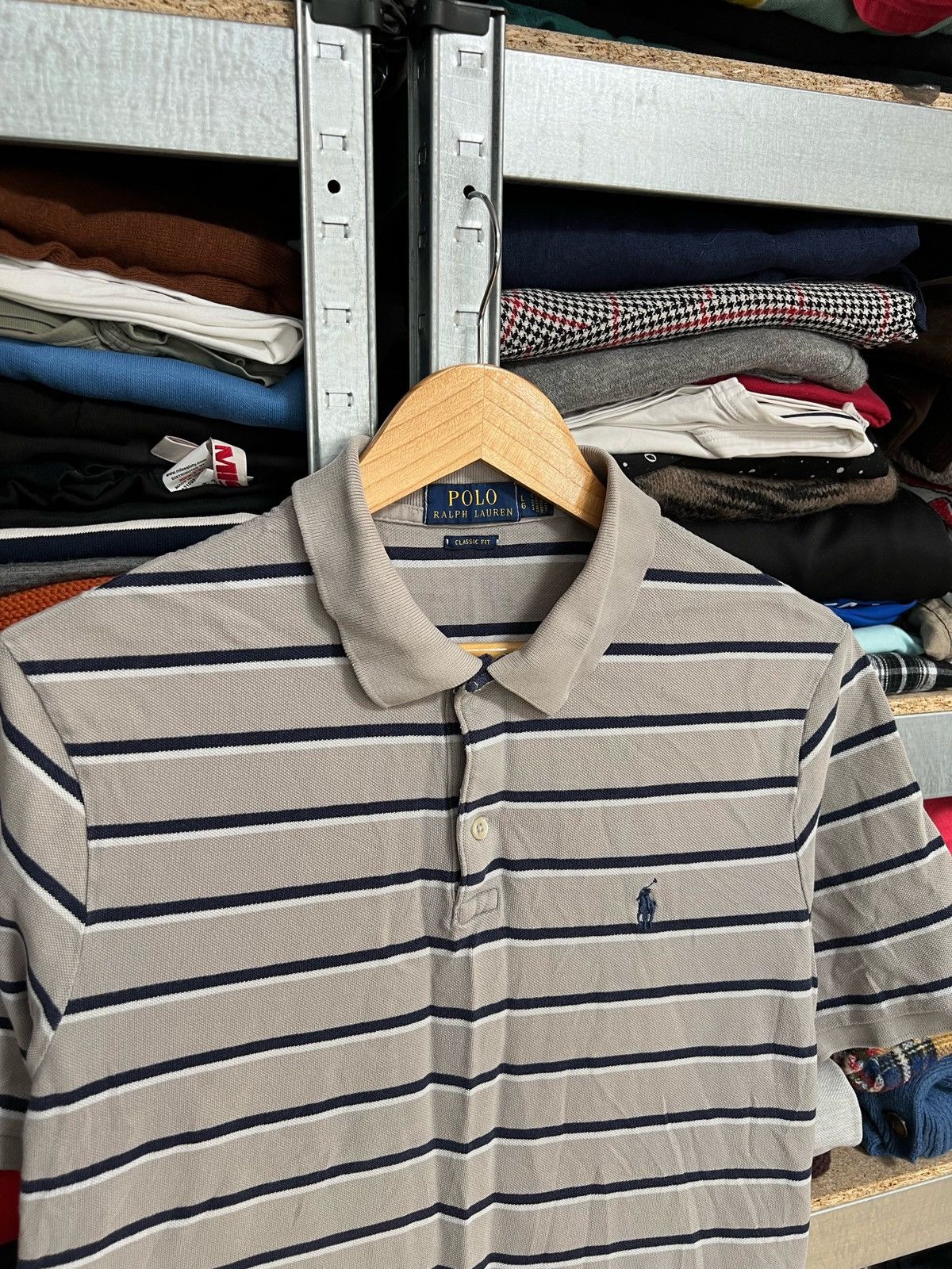Ralph Lauren Men’s Vintage Polo T-Shirt Striped Polo Ralph Lauren Size L Size US L / EU 52-54 / 3 - 2 Thumbnail