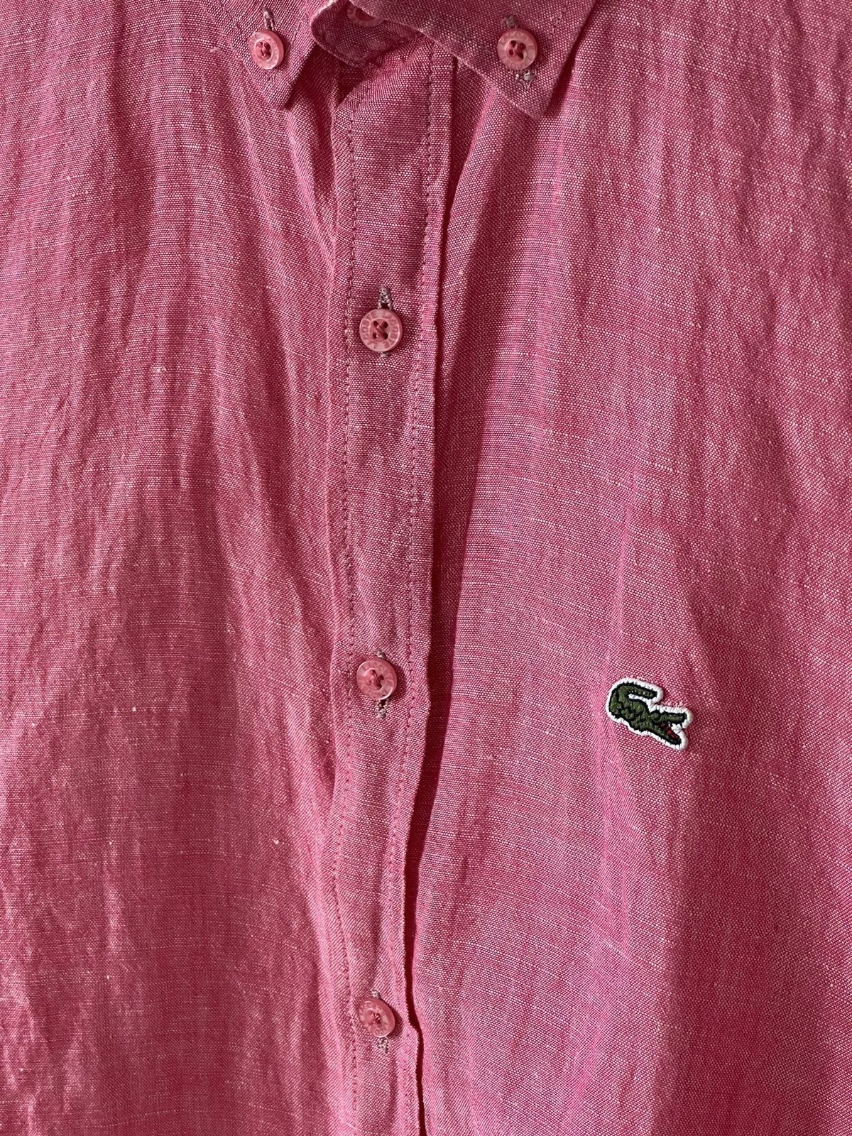 Lacoste Linen Button Down Casual Shirt Size US L / EU 52-54 / 3 - 4 Thumbnail