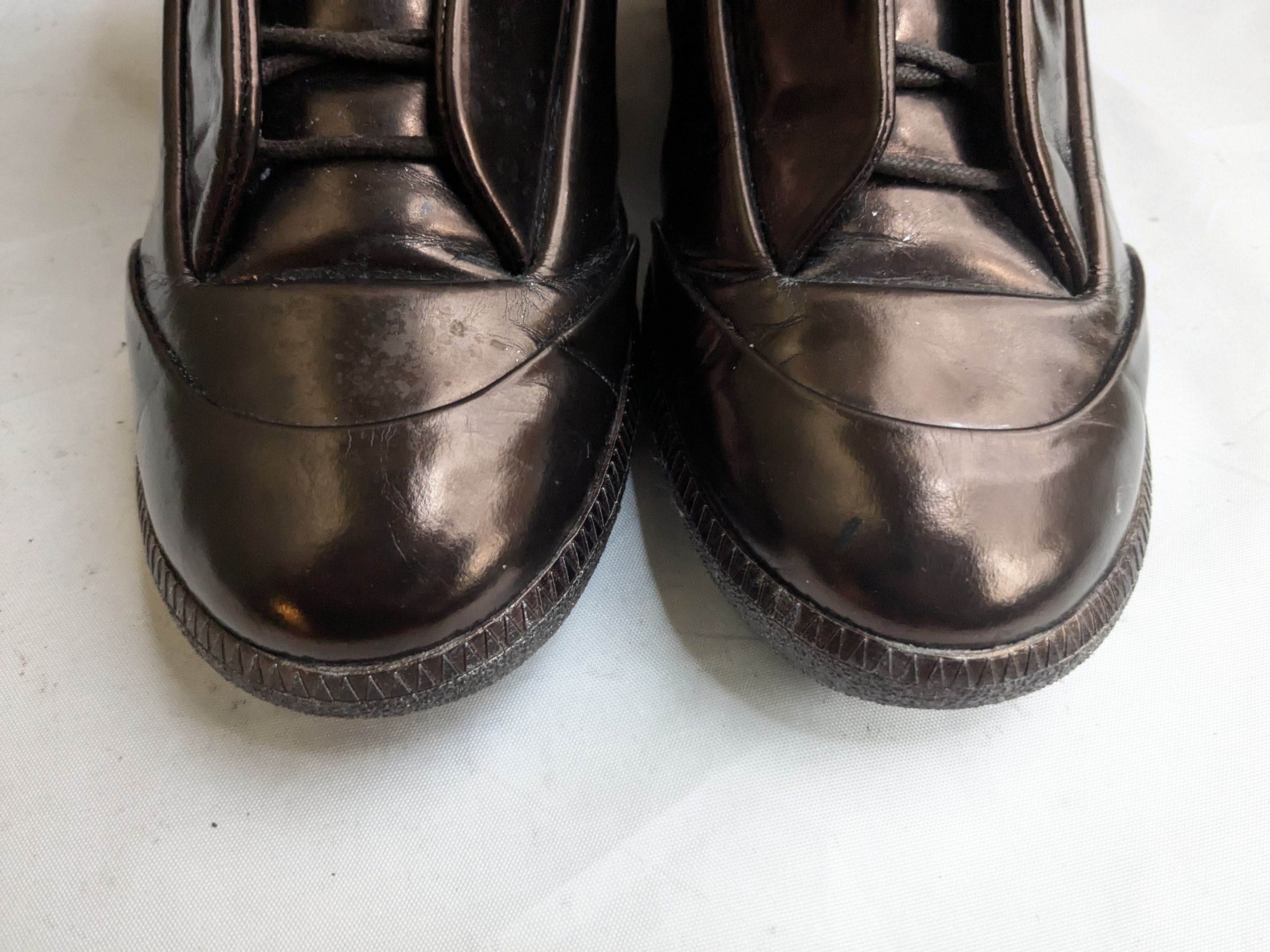 Maison Margiela Maison Margiela Future High Top Sneakers Brown Metallic 9 42 Size US 9 / EU 42 - 3 Thumbnail