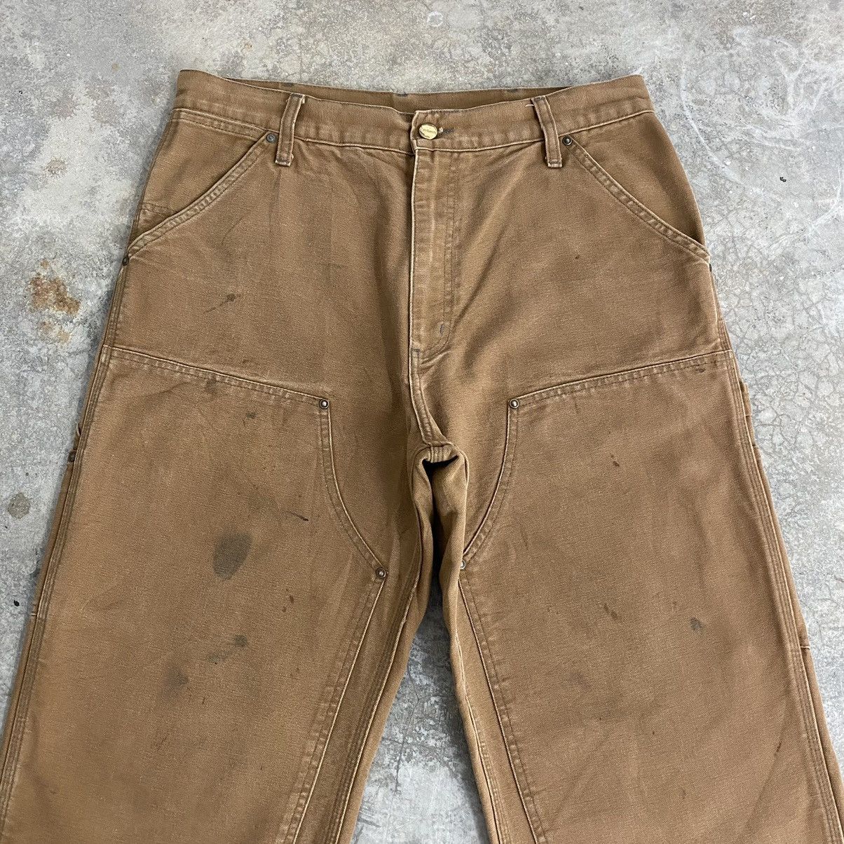 Carhartt Vintage Carhartt Double Knee Tan Dirty Carpenter Pants Size US 33 - 4 Thumbnail