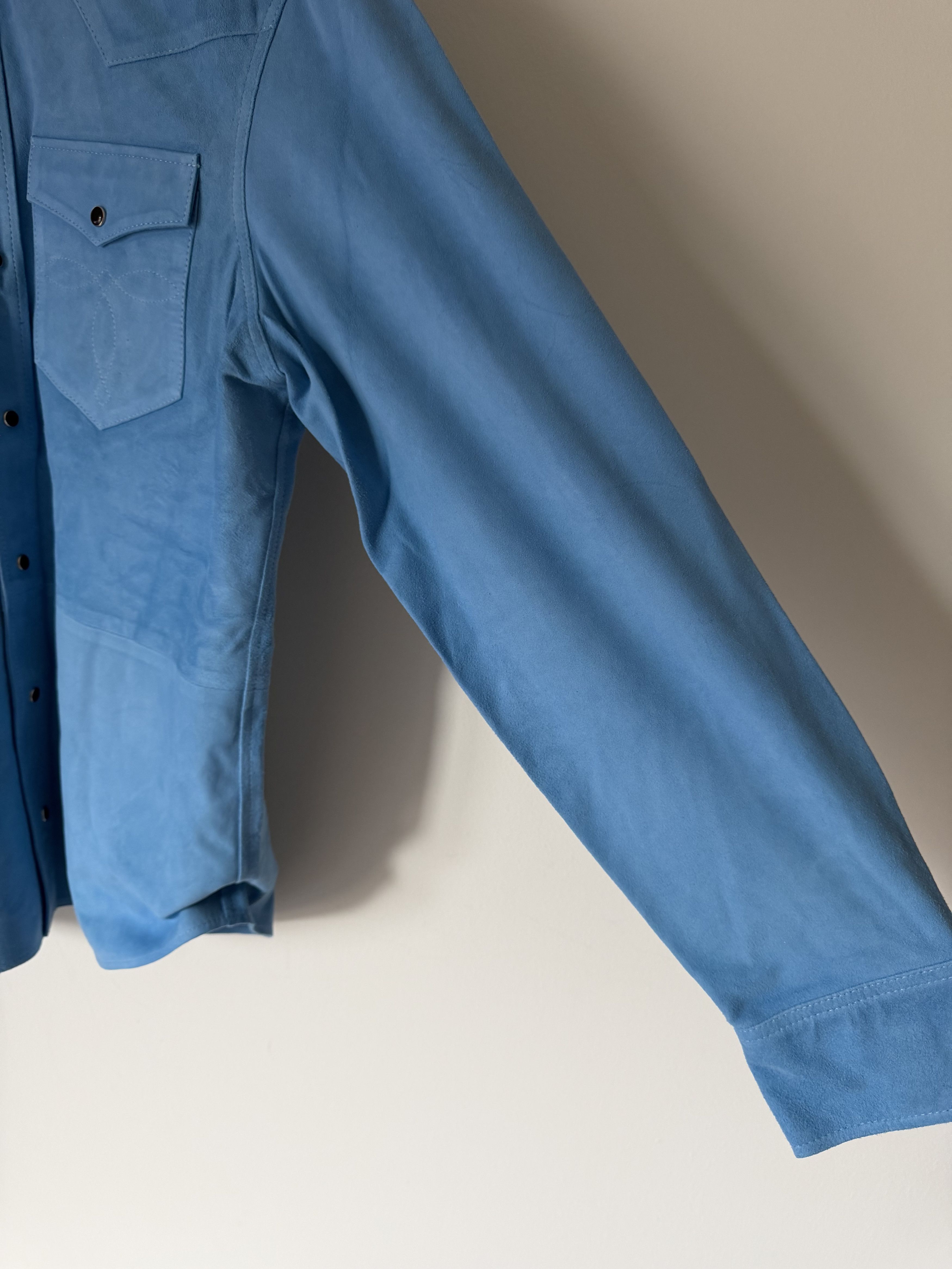 DENIM TEARS Denim Tears Suede Shirt in Blue Size US L / EU 52-54 / 3 - 4 Thumbnail