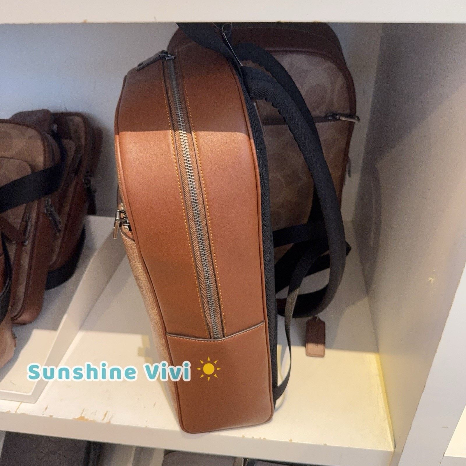 Coach NWT Coach Men's Owen Backpack Canvas Tan/Vintage Brown CBI70 Size ONE SIZE - 3 Thumbnail