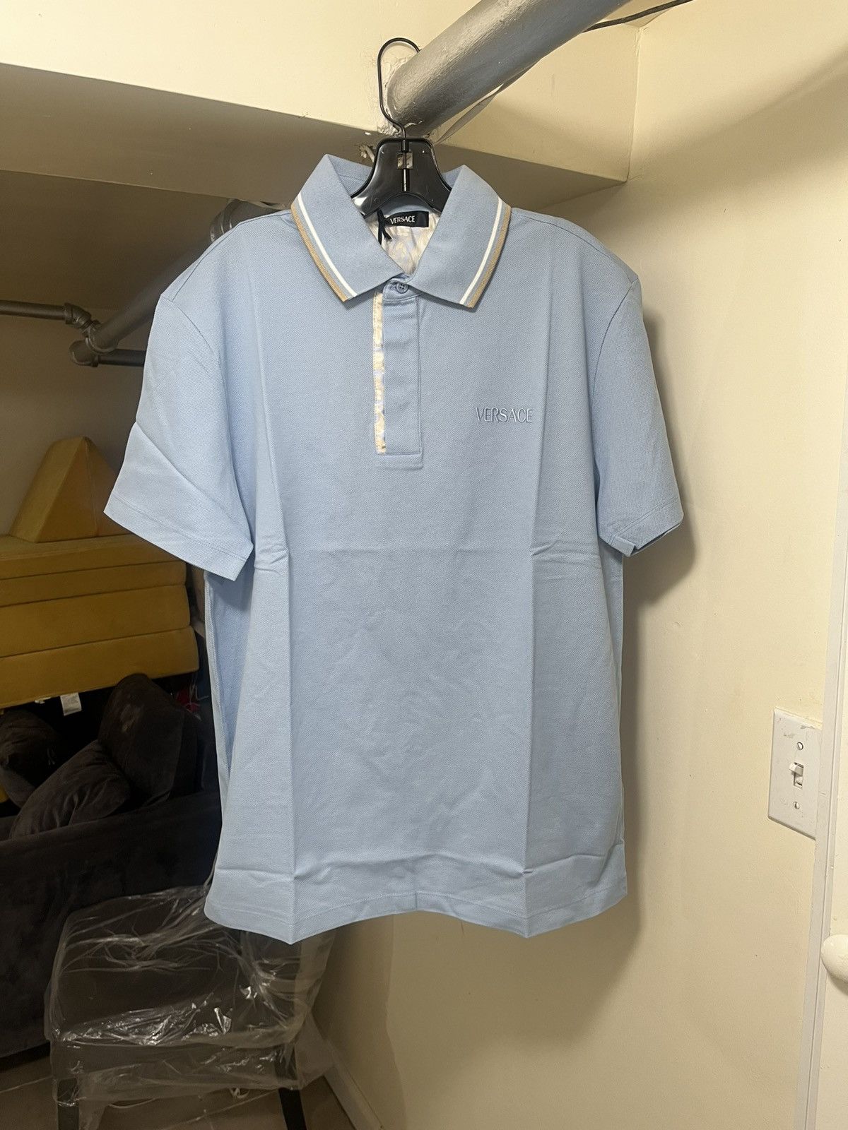 Versace Versace Blue Polo Shirt Sz XL Size US XL / EU 56 / 4 - 10 Thumbnail