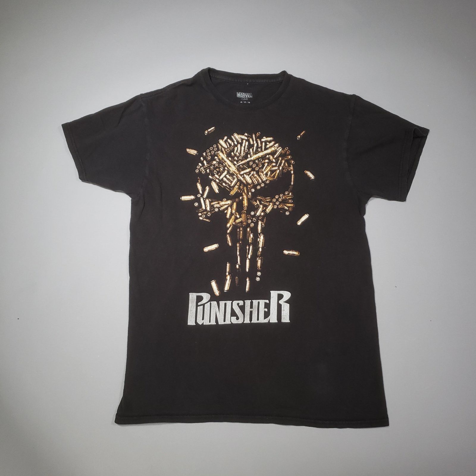 Marvel Comics y2k Marvel Comics The Punisher Bullet Guns Skull Logo Mens M Size US M / EU 48-50 / 2 - 4 Thumbnail