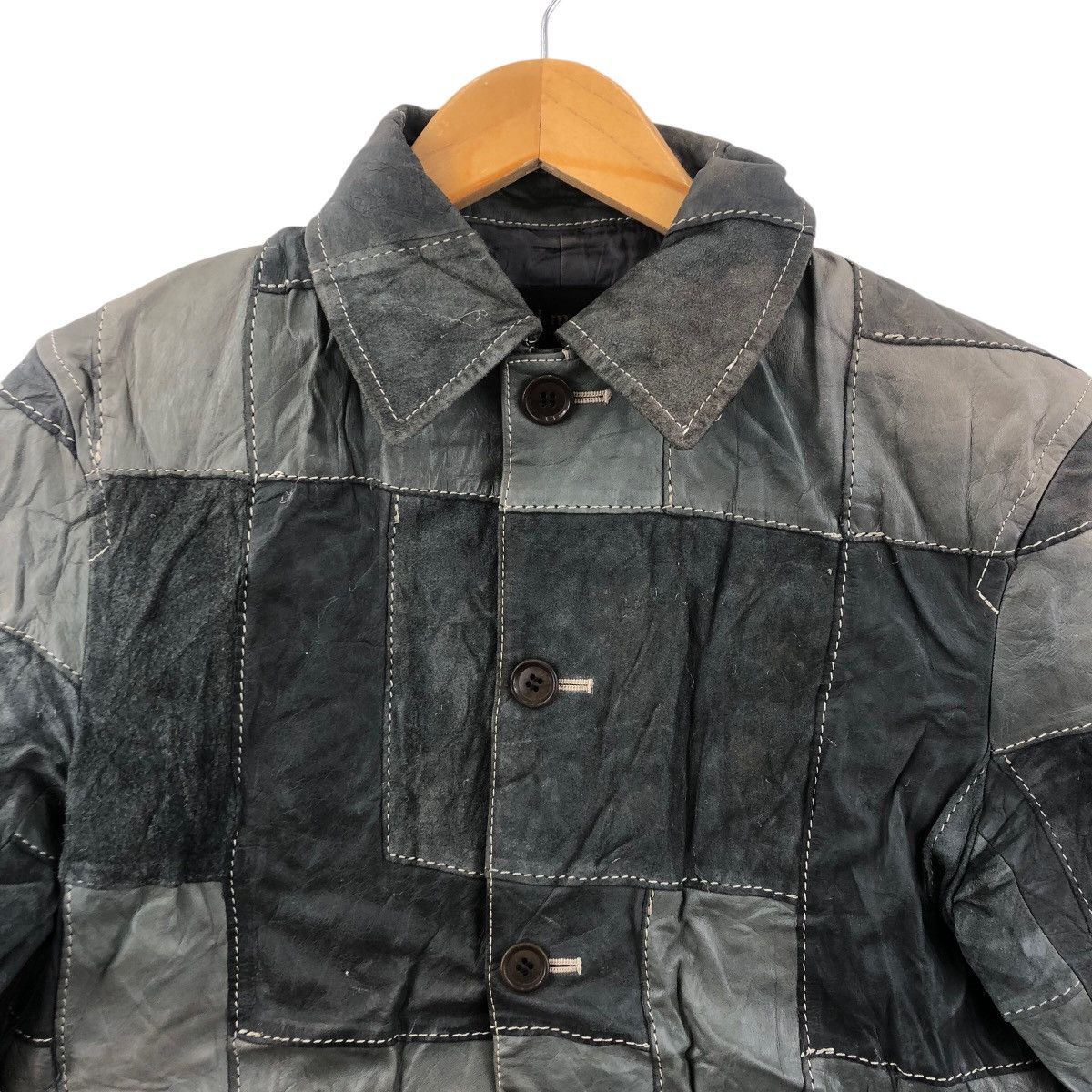 BIGI × Vintage Vintage Radmess Men’s BIGI Leather Jacket Patchwork Design Size US M / EU 48-50 / 2 - 2 Thumbnail