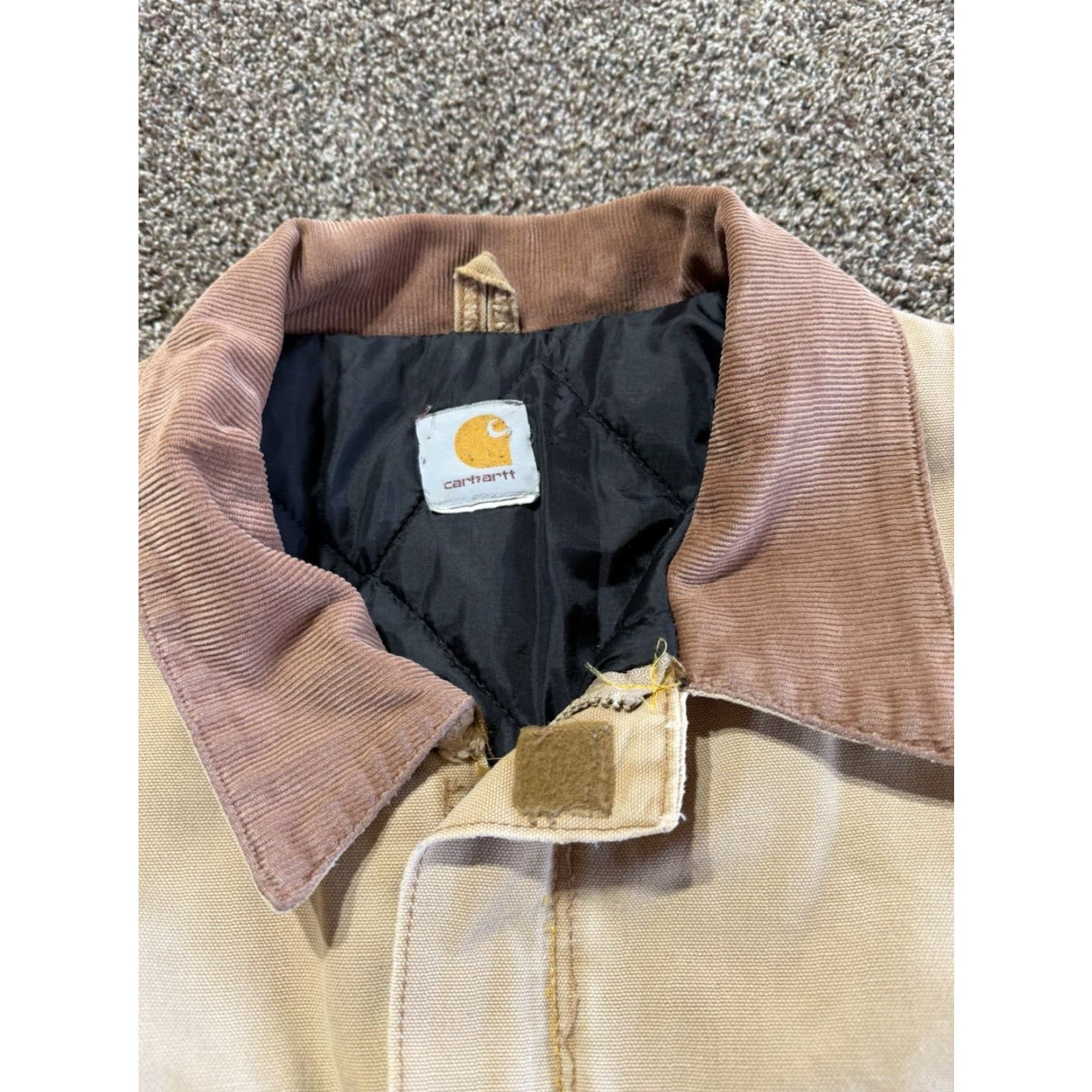 Carhartt VINTAGE Carhartt Jacket 2XL Tan Quilted Lined Coat 90s Workwear Zip Mid-Length USA 80s 90s outdoor Mens Size US XXL / EU 58 / 5 - 4 Thumbnail