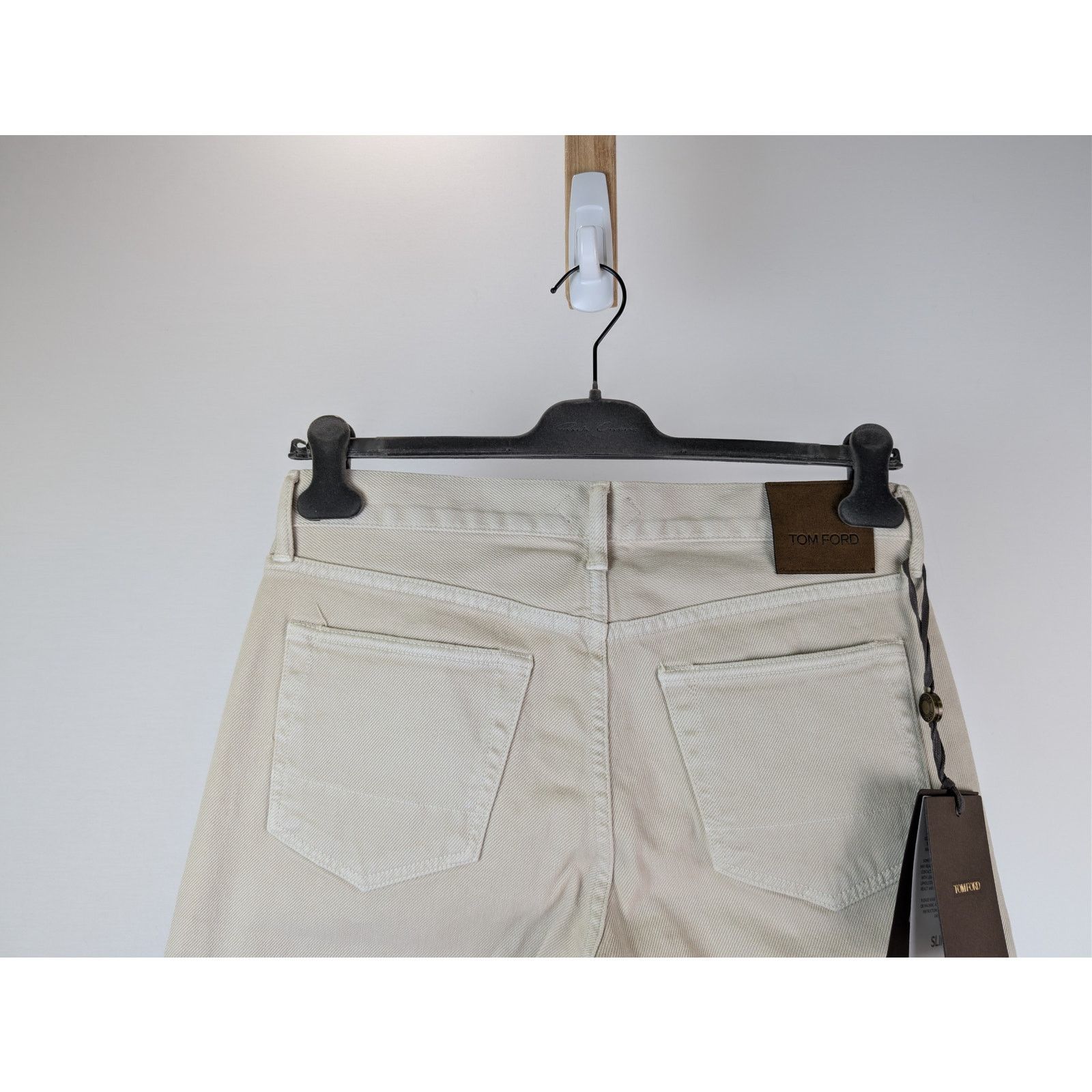 Tom Ford o1rshd1 Slim-Fit Cotton Denim Jeans in Beige Size US 32 / EU 48 - 12 Thumbnail