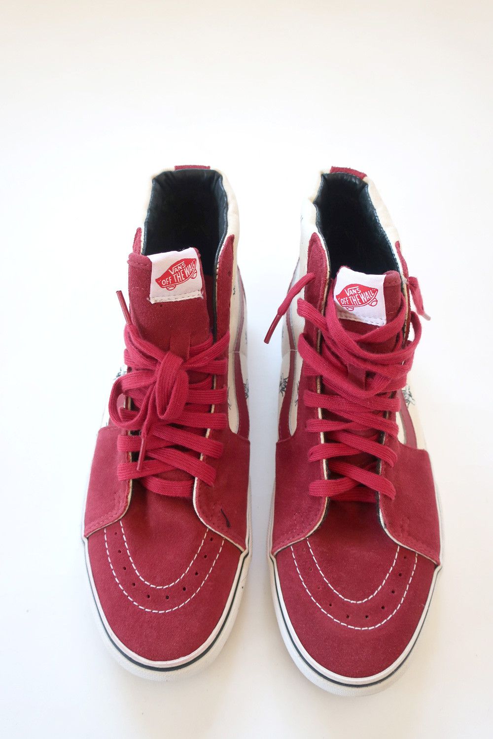Vans (10.5)Supreme Vans Sk8-Hi Flies Burgundy 2011 Deadstock Size US 10.5 / EU 43-44 - 6 Thumbnail