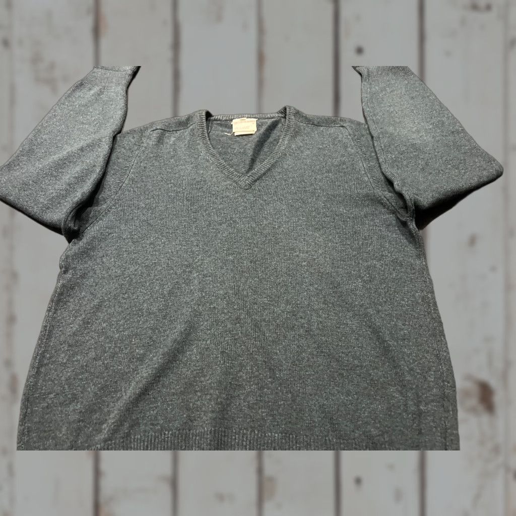 Saks Fifth Avenue Saks Fifth Avenue Sweater V-Neck Pullover Green 38 Men 100% Pure Lambswool Size 38 Regular 변 Size US M / EU 48-50 / 2 - 1 Thumbnail