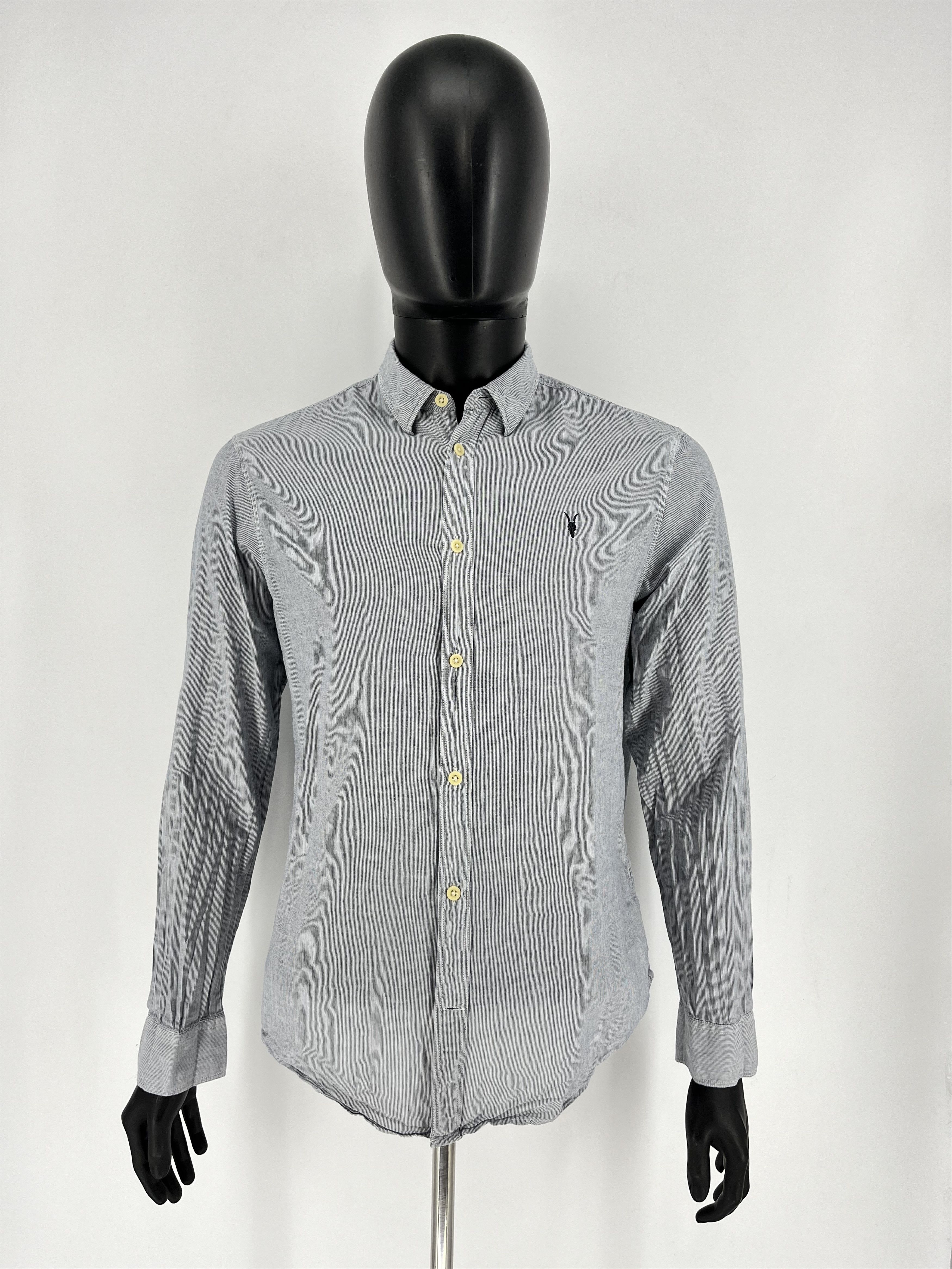 Allsaints Vintage Striped Shirt Allsaints Size M Rare Luxury Size US M / EU 48-50 / 2 - 2 Thumbnail