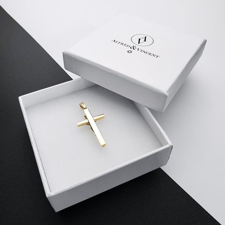 Other Jesus INRI Latin Cross Pendant 2-tone 14k Yellow White Gold Size ONE SIZE - 2 Thumbnail