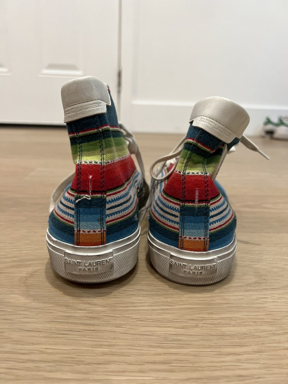 Saint Laurent Paris Multicolor Hi-Top Saint Laurent Sneakers Size US 8 / EU 41 - 10 Thumbnail