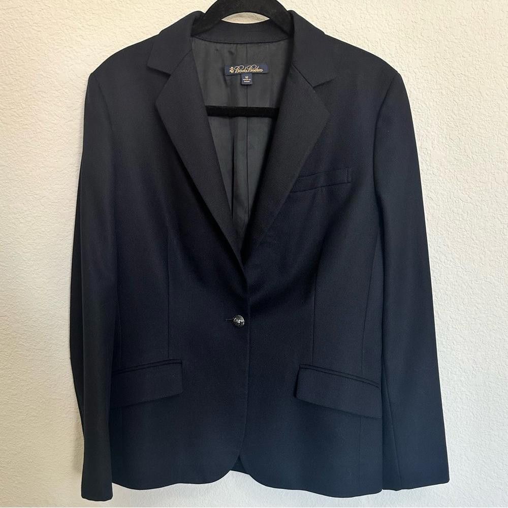 Brooks Brothers Brooks Brothers Navy Blue Vintage Wool Blazer Jacket 12 Size XL / US 12-14 / IT 48-50 - 1 Thumbnail