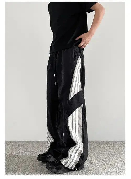 VIBE Vintage High Street Black Straight Leg Wide Jeans Size US 34 / EU 50 - 5 Thumbnail