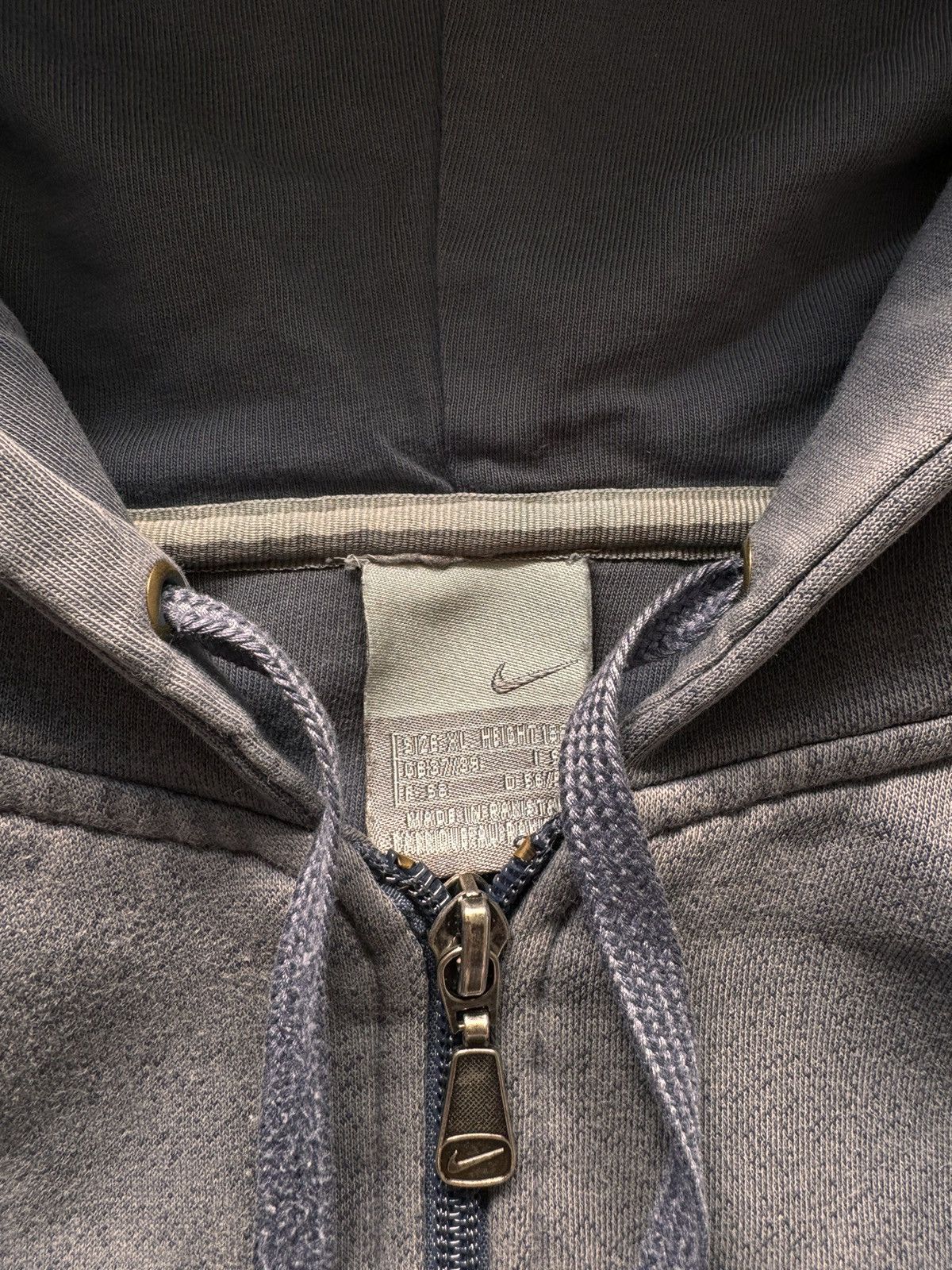 Nike × Vintage NIKE VINTAGE BASIC LOGO OVERSIZE BOXY ZIP HOODIE Size US XL / EU 56 / 4 - 5 Thumbnail