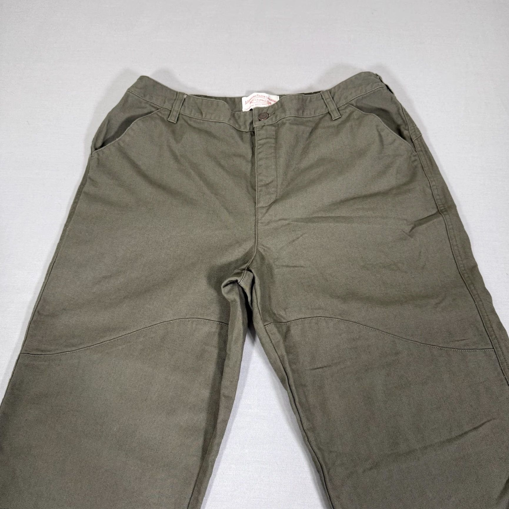 Filson Filson Womens Work Pants 16 Green Canvas Utility Hiking Chino Regular Fit Size 38" / US 16 / IT 52 - 2 Thumbnail