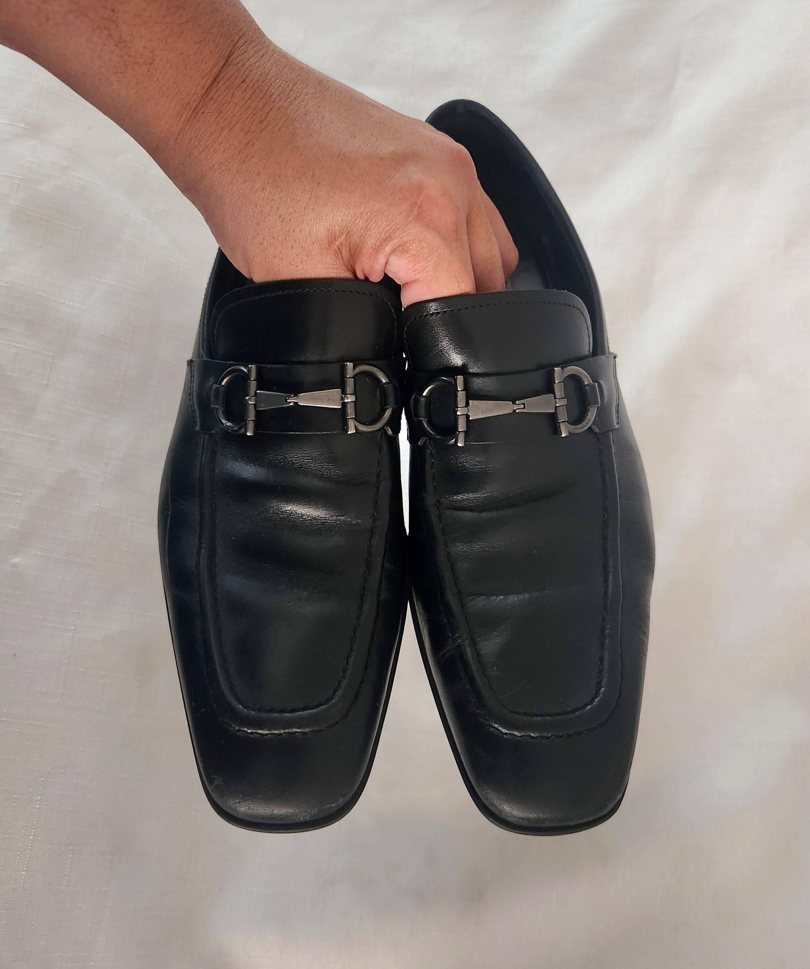 Designer × Salvatore Ferragamo Salvatore Ferragamo Men's Size 8 D Black Leather Loafers Size US 8 / EU 41 - 12 Thumbnail