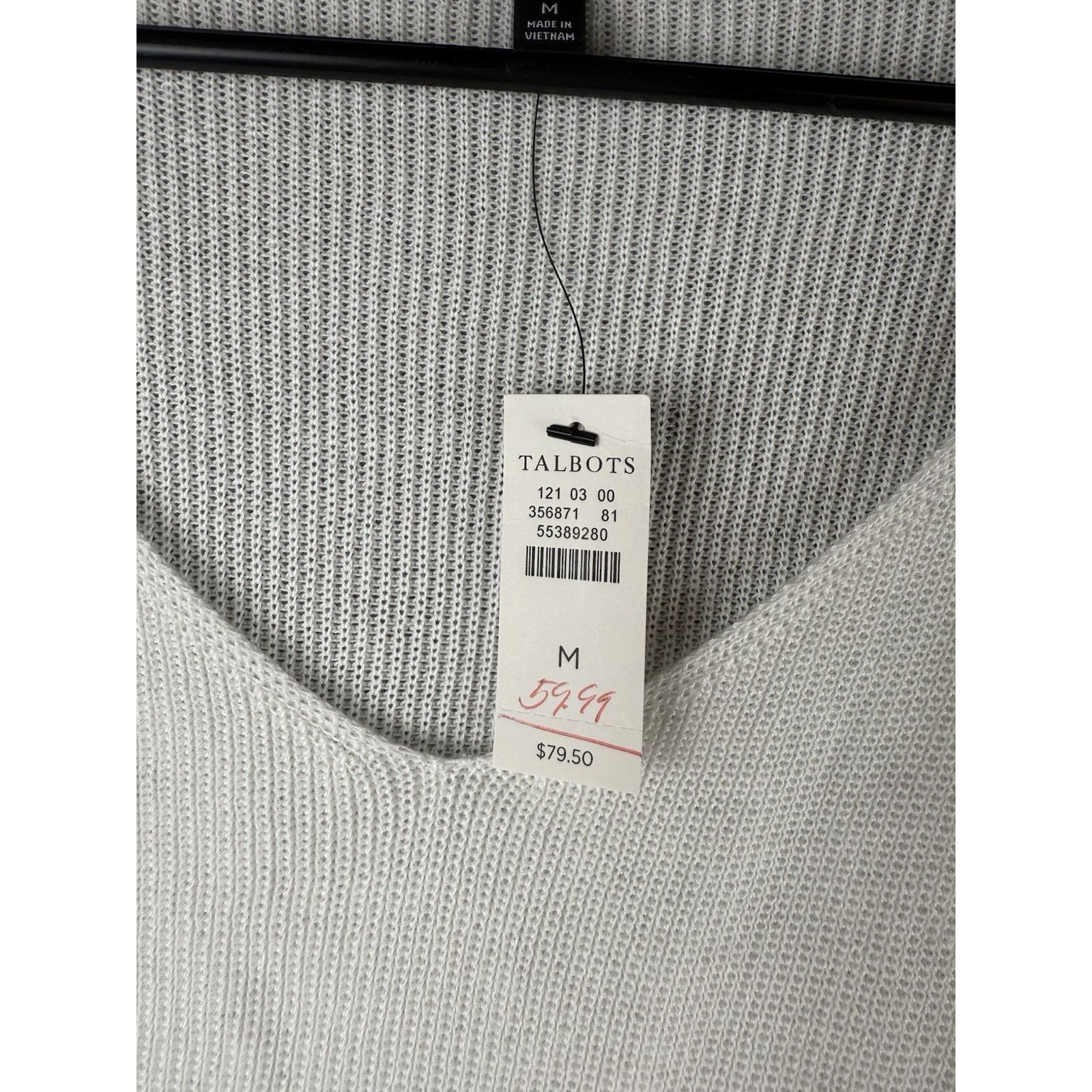 Other NWT $79 Talbots White Blouse Twist Front Knit Top Size M Size M / US 6-8 / IT 42-44 - 3 Thumbnail