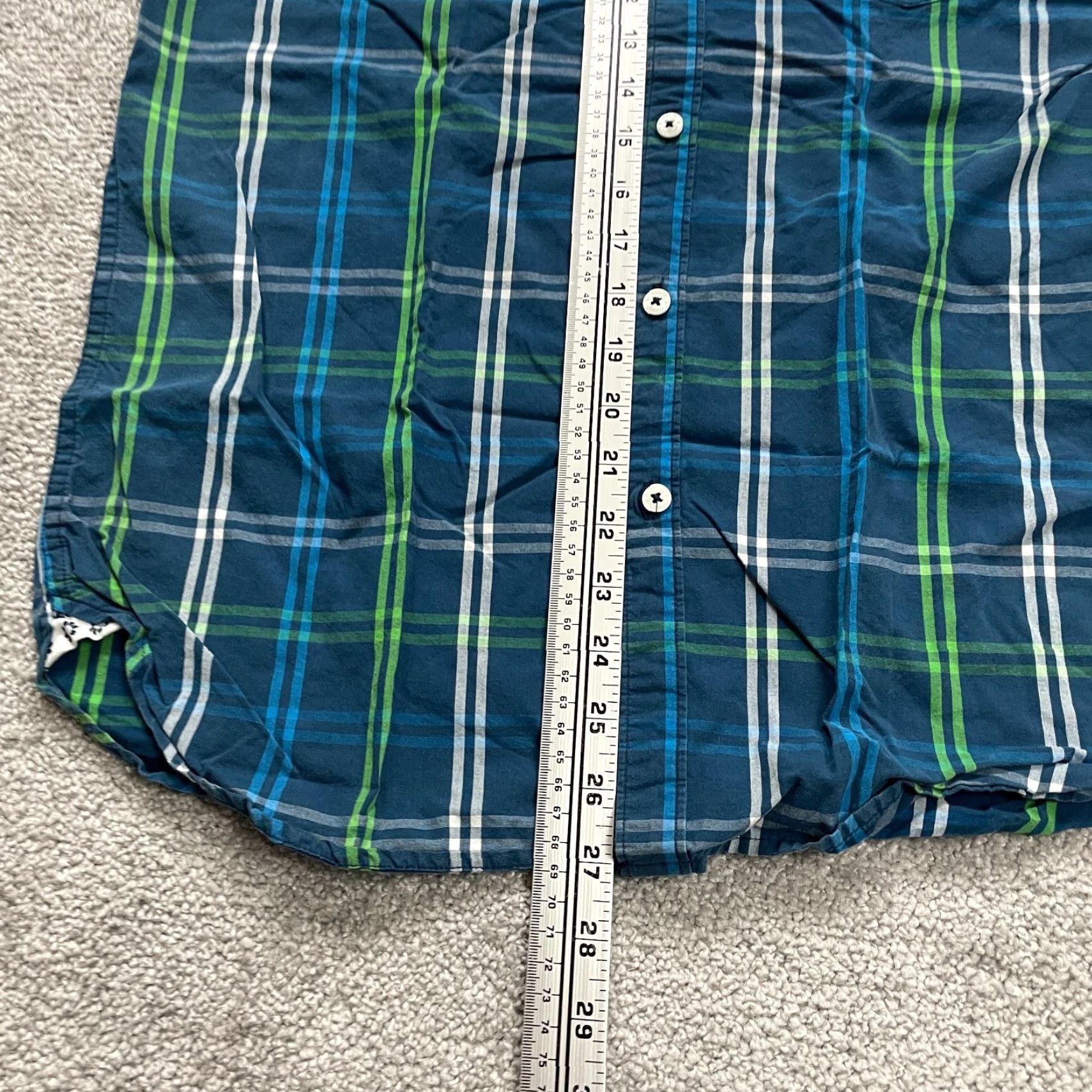 Denime Denim & Flower Slim Fit Button-Up Flannel Shirt Mens Medium Multicolor Plaid Short Sleeve Classic Outdoor Size US M / EU 48-50 / 2 - 6 Thumbnail