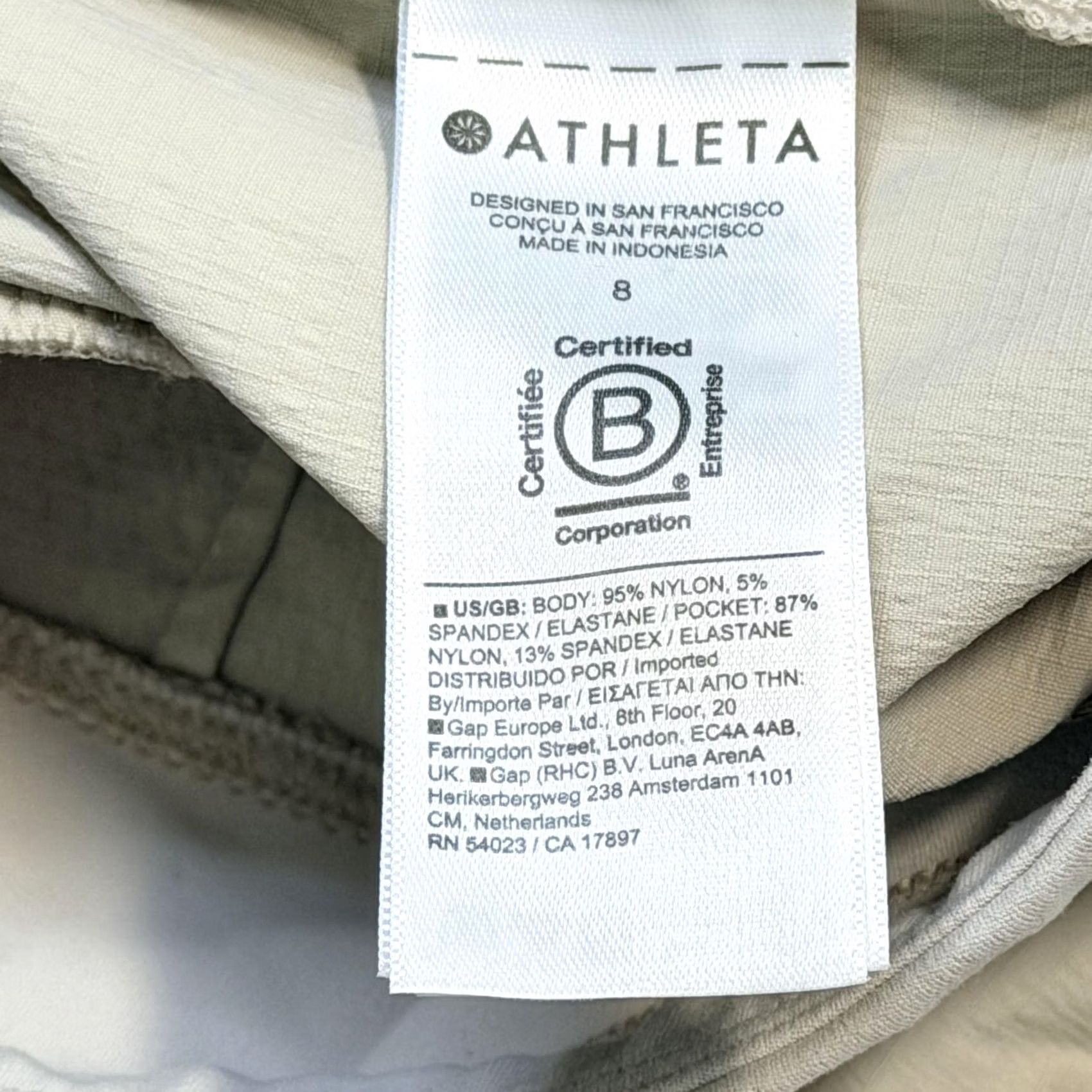 Athleta VINTAGE Athleta Pants Womens 8 Khaki Beige Venice Jogger Stretch Pockets Tapered Travel Size 30" / US 8 / IT 44 - 7 Thumbnail