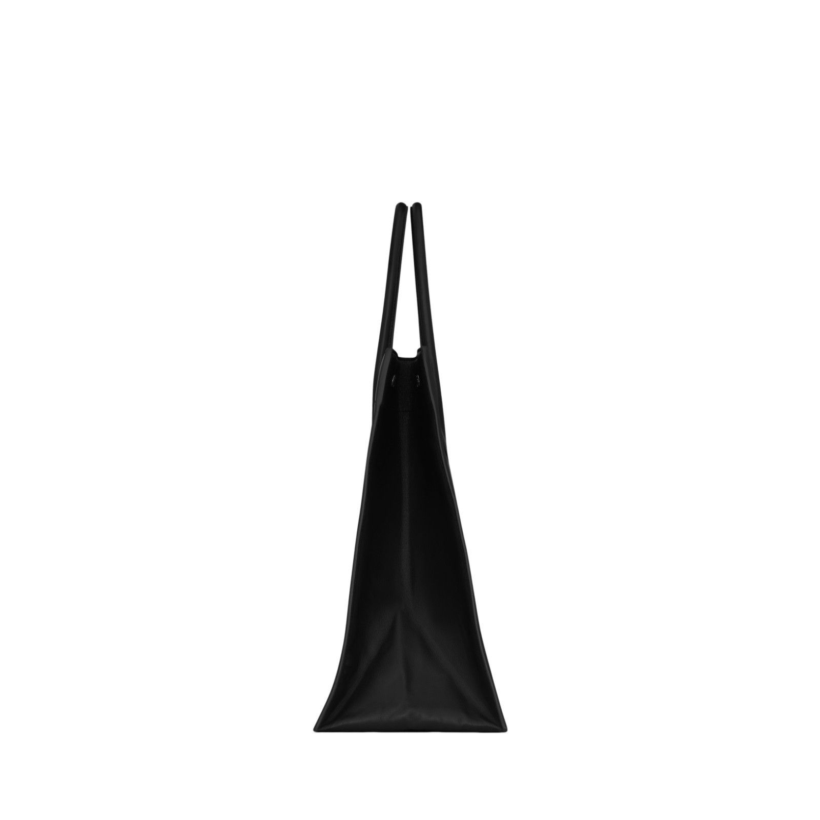 SAINT LAURENT Rive Gauche $2400 Black Smooth Leather Large T