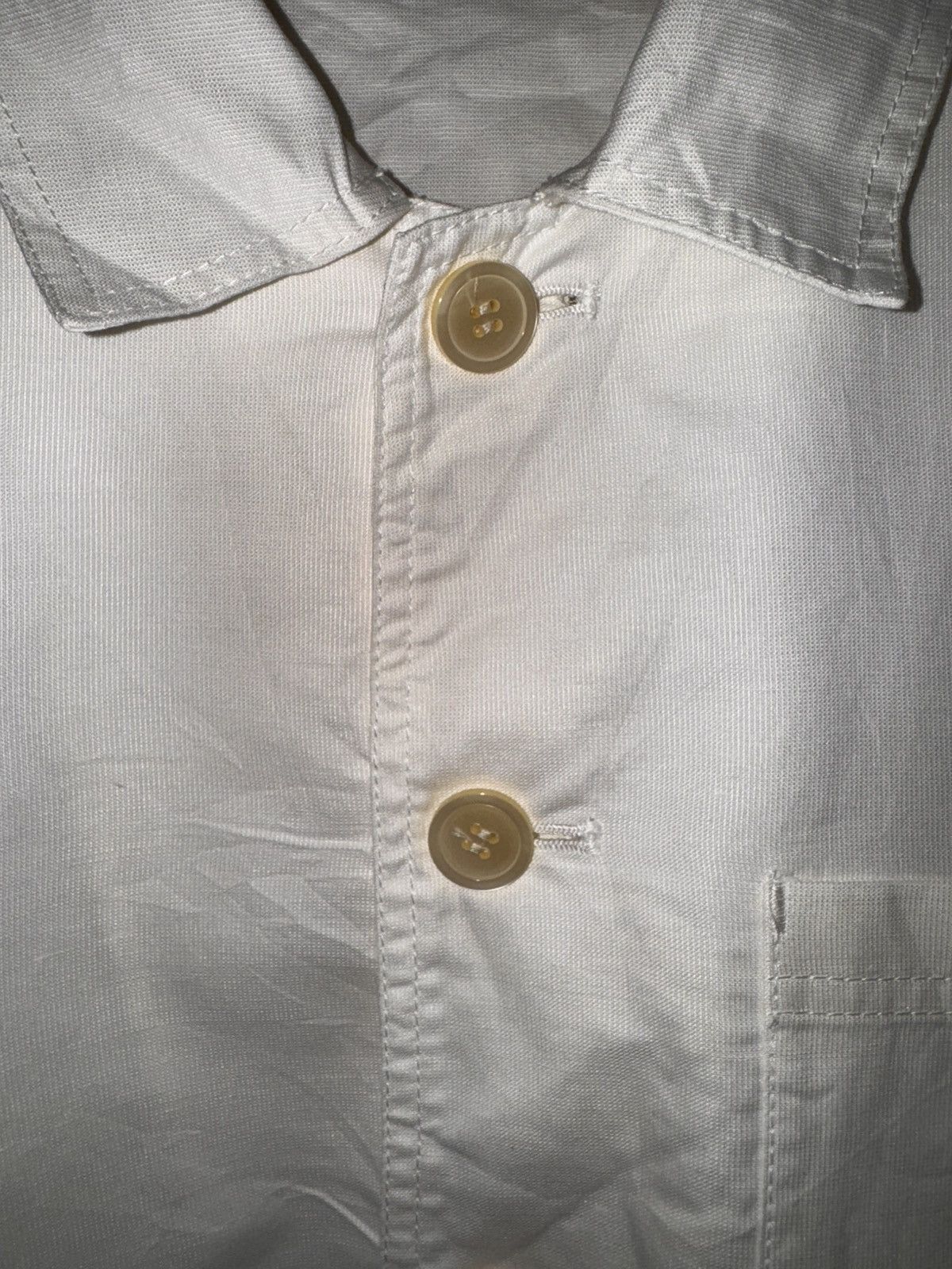 Tete Homme TETE HOMME White Multi Pocket Shirt Size US M / EU 48-50 / 2 - 3 Thumbnail