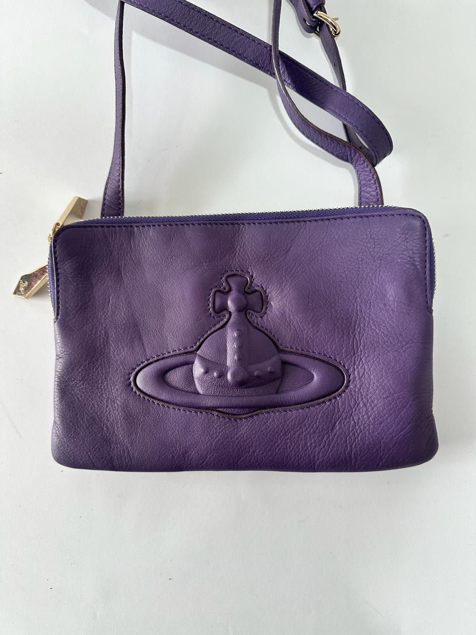 Vivienne Westwood Vivienne Westwood Purple Leather Crossbody Bag Size ONE SIZE - 3 Thumbnail
