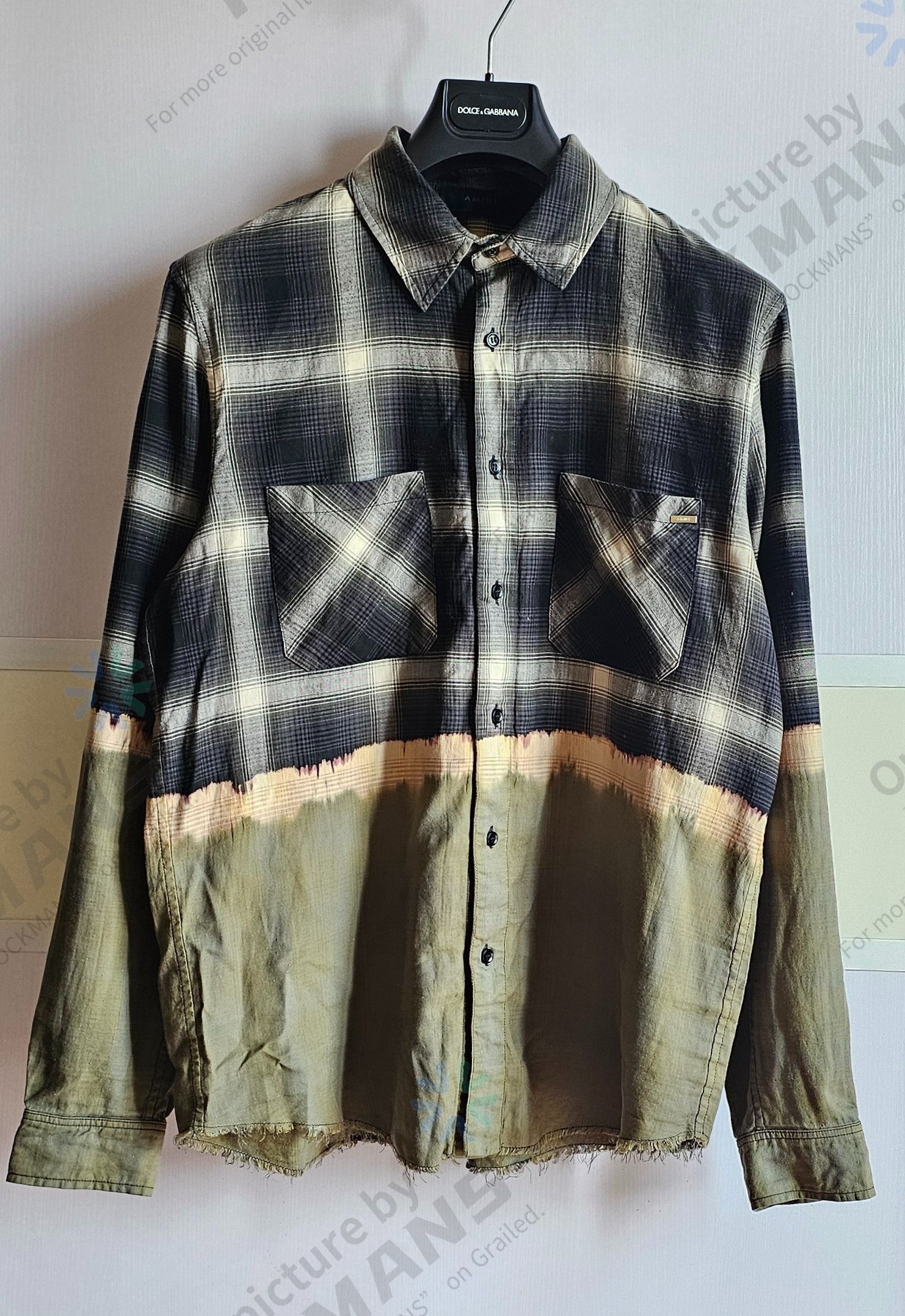 Amiri Amiri Bleached-Effect Plaid Oversize Shirt Size L Size US L / EU 52-54 / 3 - 2 Thumbnail