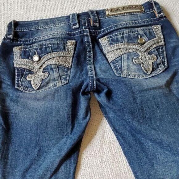 Rock Revival Rock Revival Bootcut Decorative Pockets Blue Sz. 28 Jeans Size 28" / US 6 / IT 42 - 3 Thumbnail