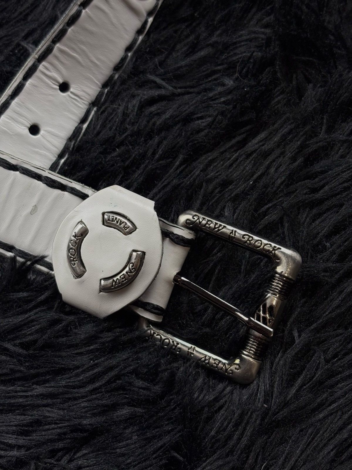 New Rock Rare New Rock Avant Garde Archive Leather Belt Size ONE SIZE - 3 Thumbnail