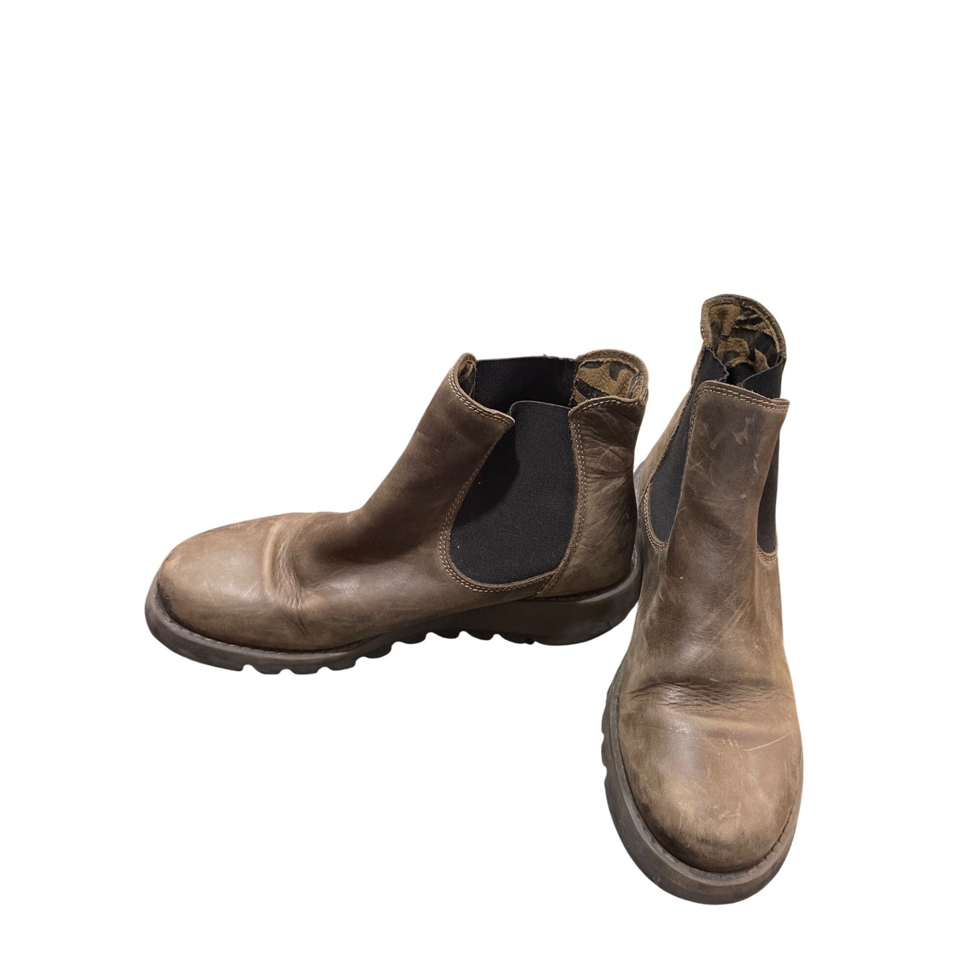 Fly London Fly London wms brown leather ankle boots booties sz 40/9-9.5 Size US 9.5 / IT 39.5 - 2 Thumbnail