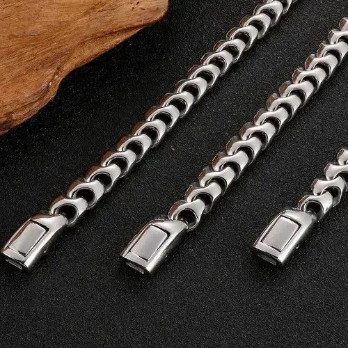 Jewelry 9MM Wide Curb Link Chain Man Bracelet Size ONE SIZE - 3 Thumbnail