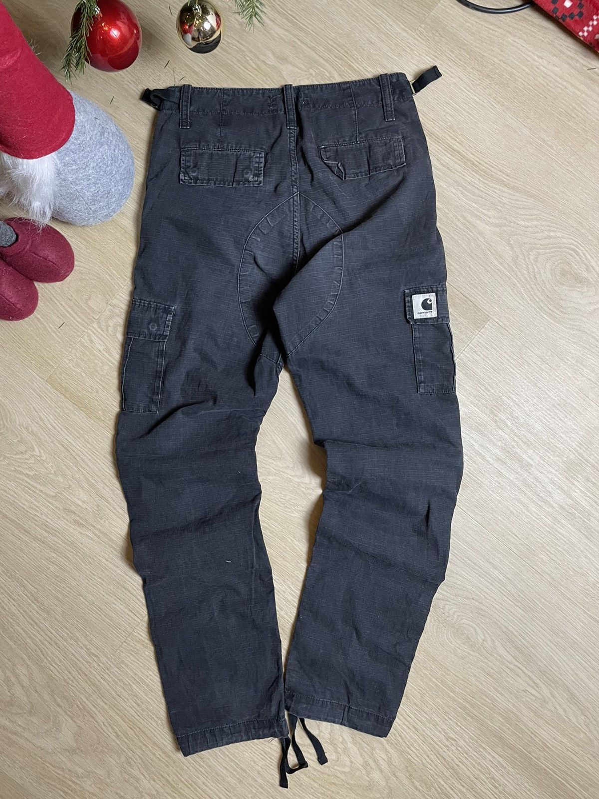 90s Carhartt Beige Workwear Cargo Trousers 35W 43L