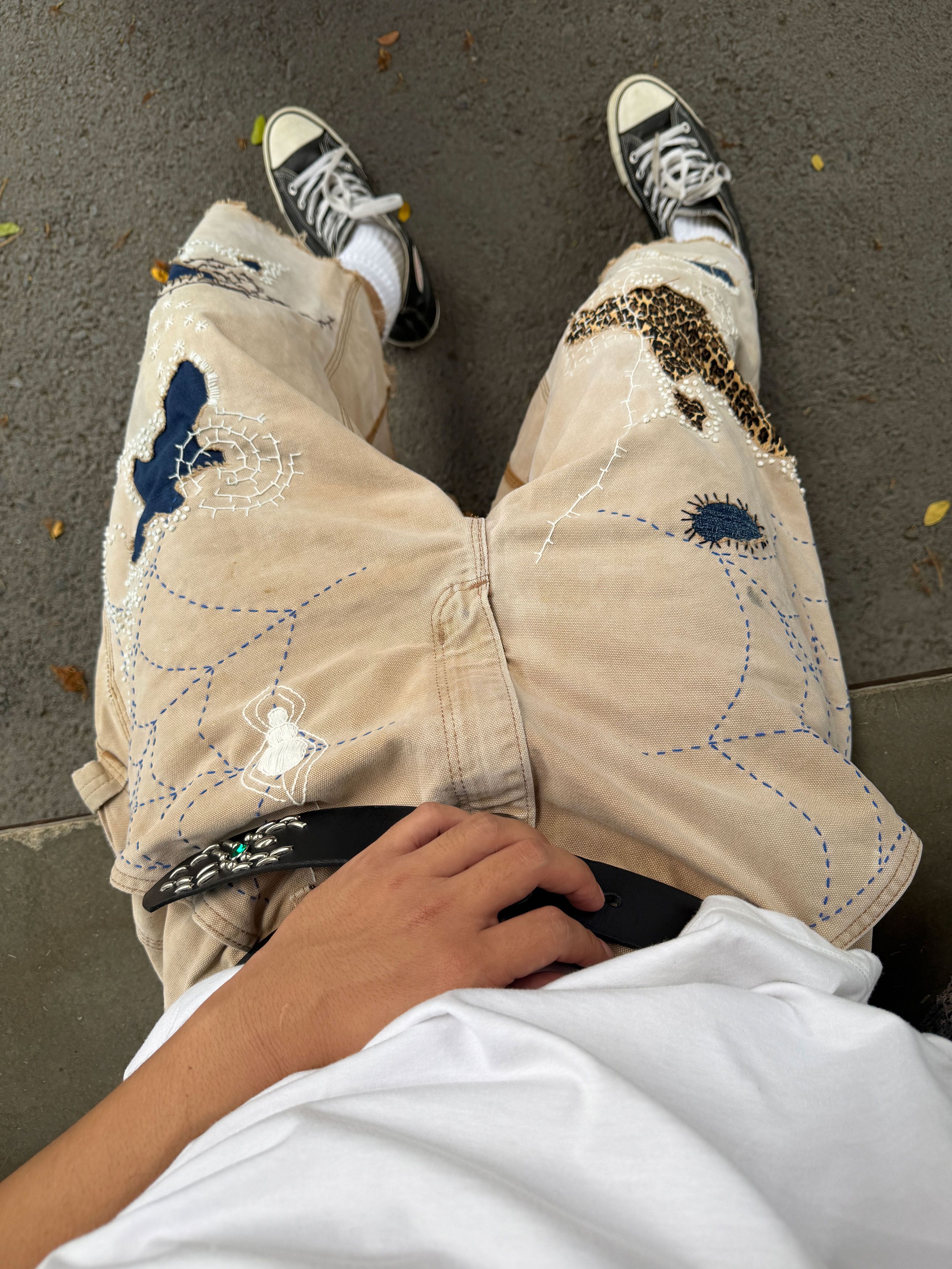Japanese Brand Boro Patchwork Carhartt Carpenter Size US 36 / EU 52 - 2 Thumbnail