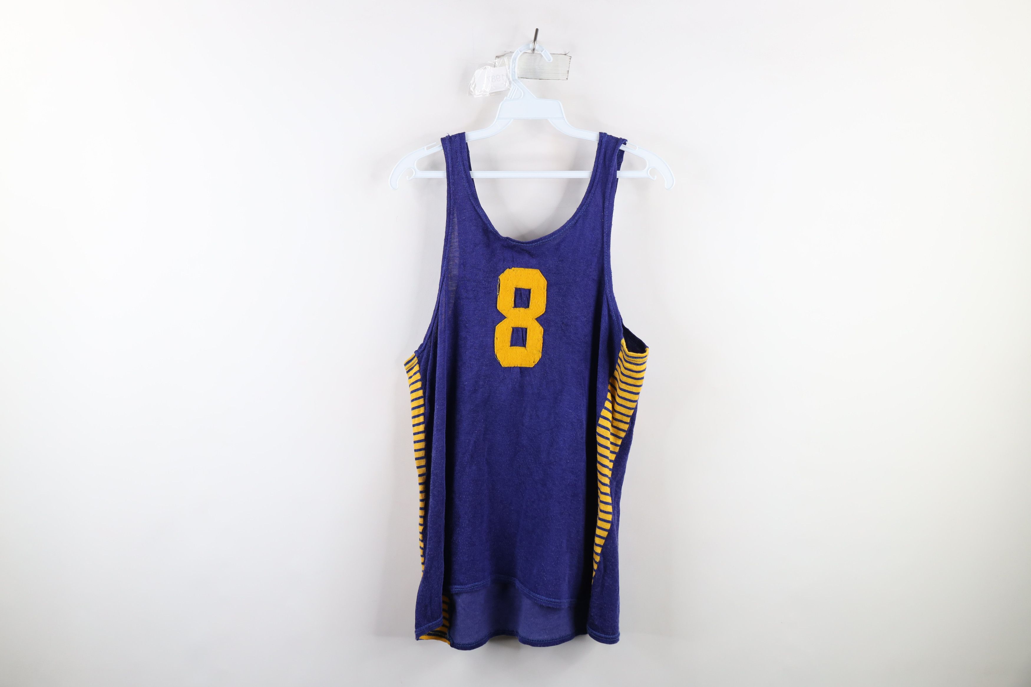 Vintage Vintage 40s 50s Striped Midwest Comets Basketball Jersey USA Size US M / EU 48-50 / 2 - 10 Thumbnail
