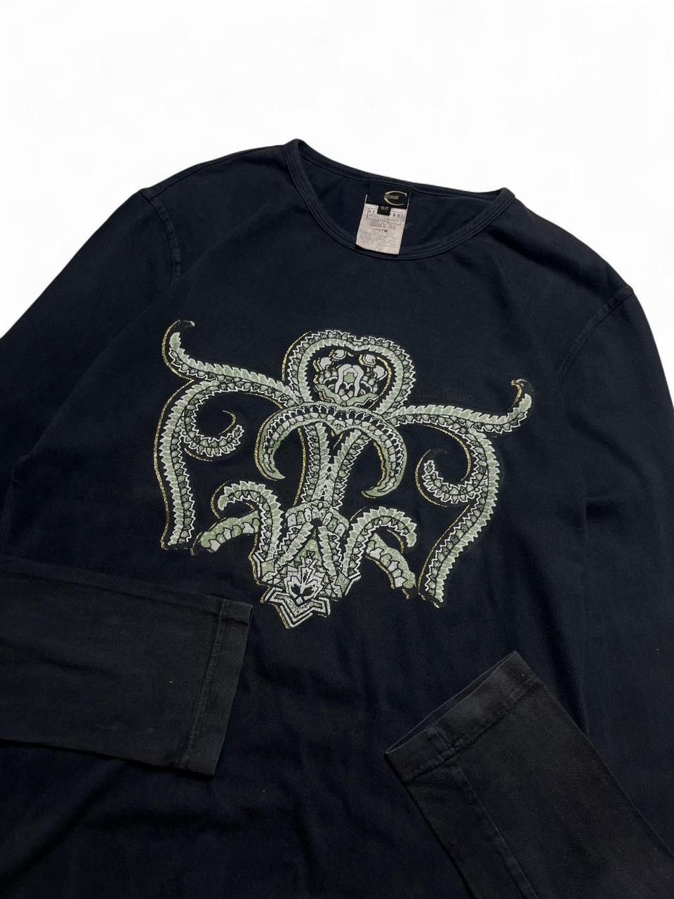 Just Cavalli 2000s y2k just cavalli long sleeve t shirt vintage afflictio Size US L / EU 52-54 / 3 - 4 Thumbnail