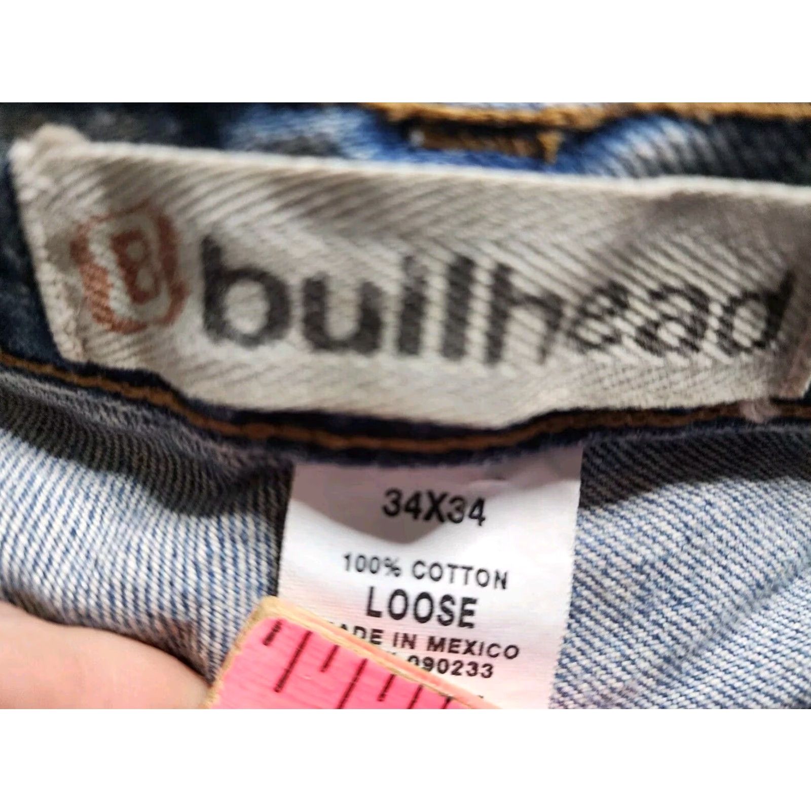 Vintage VINTAGE Bullhead Mens Blue Distressed Bootcut Jeans 34x34 Relaxed Fit Grunge Style Size US 34 / EU 50 - 6 Thumbnail