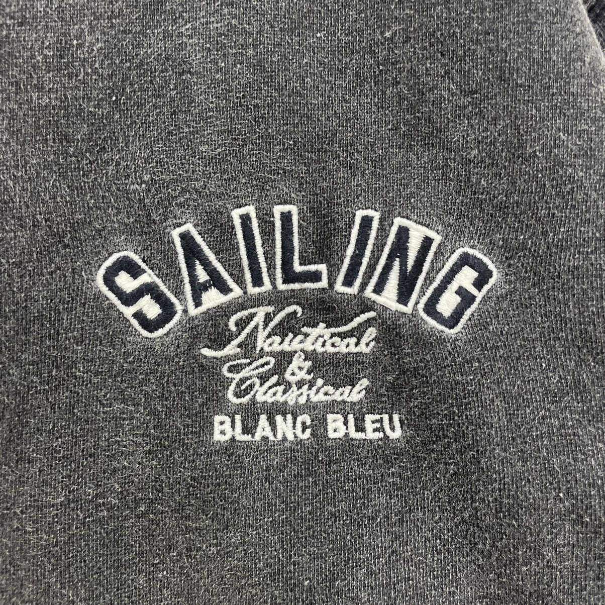 Gap 🔥Vintage Gap Blanc Bleu Bomber Embroidered Logo Jacket Size US M / EU 48-50 / 2 - 7 Thumbnail