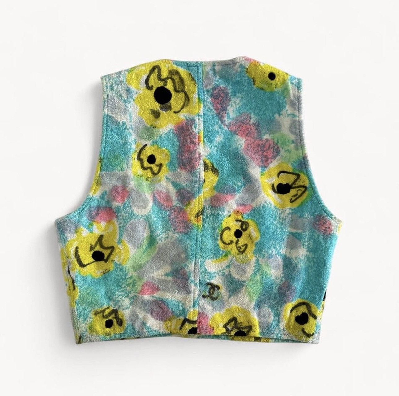 Chanel Chanel 1997 Runway Terrycloth Sleeveless/Skirt Floral Set Size S / US 4 / IT 40 - 4 Thumbnail