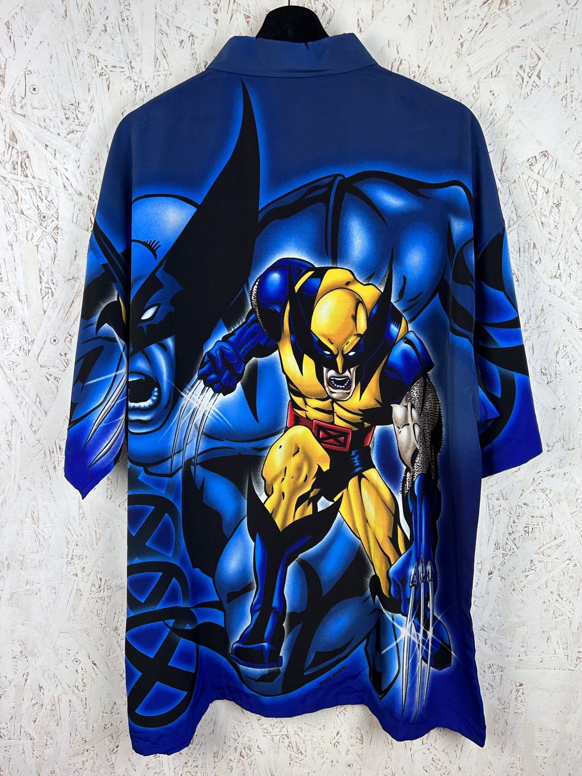 Marvel Comics × Vintage Vintage Marvel 2001 X Men Wolverine AOP Button Up Shirt Size US XXL / EU 58 / 5 - 6 Thumbnail