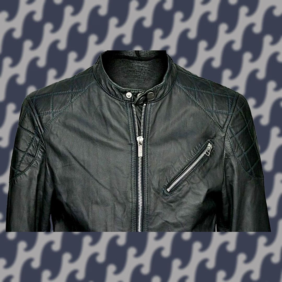 GOOSECRAFT Goosecraft 944 Biker Jacket Men M Black Leather Shirt? Size US M / EU 48-50 / 2 - 1 Thumbnail