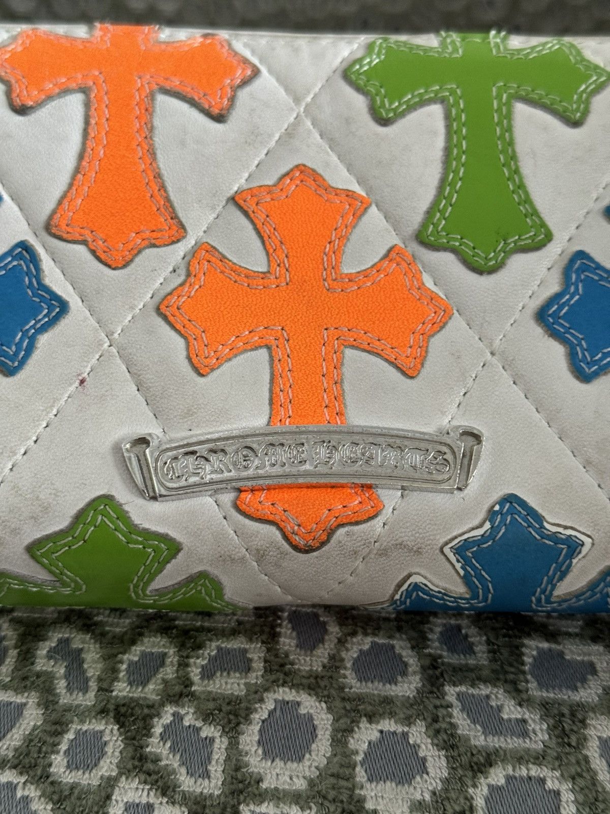 Chrome Hearts Chrome Hearts Multicolor Leather Cross Patch Long Zip Wallet Size ONE SIZE - 7 Thumbnail