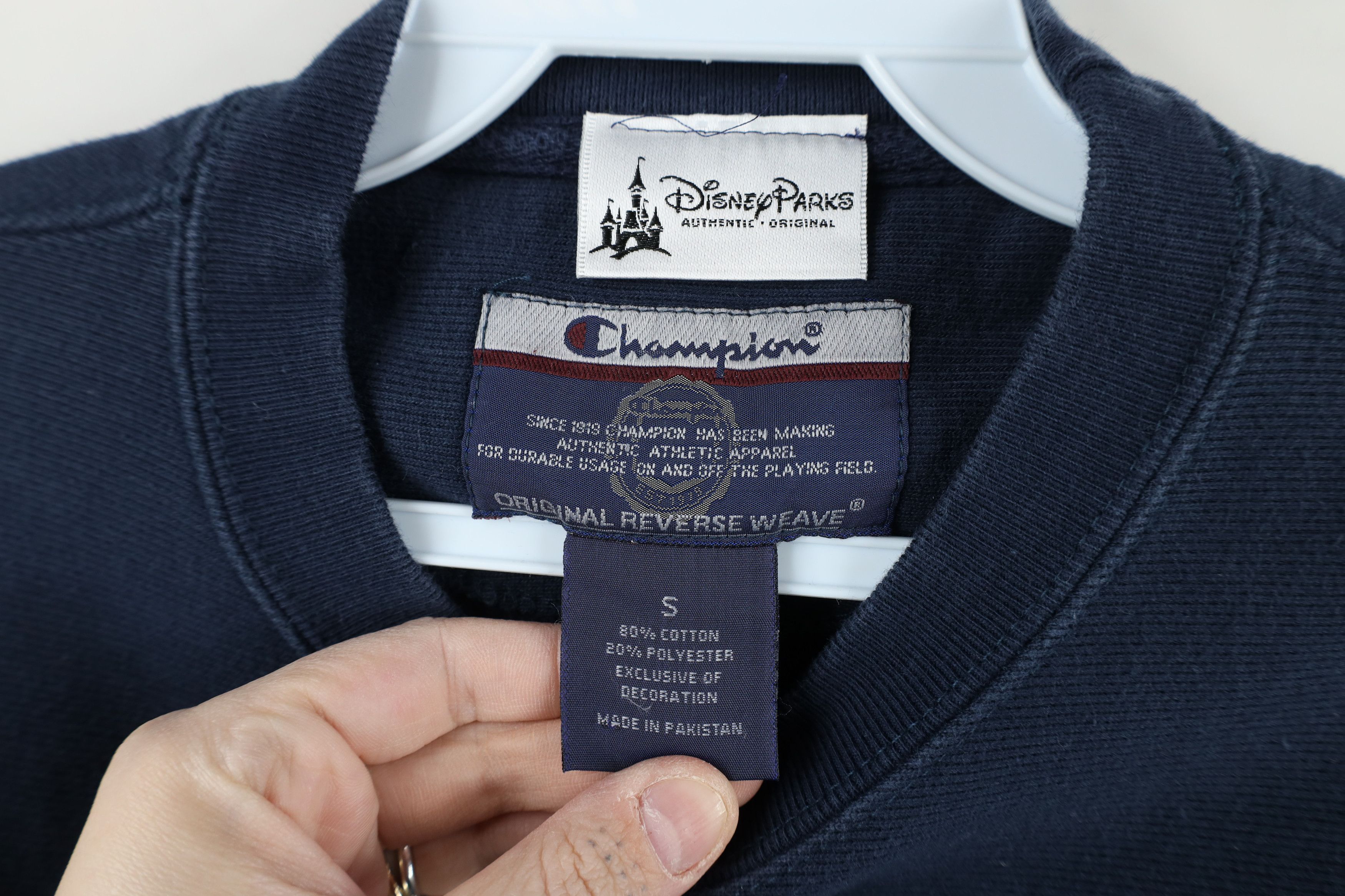Champion × Vintage Vintage 90s Y2K Champion Reverse Weave Sweatshirt Blue Size US S / EU 44-46 / 1 - 9 Thumbnail